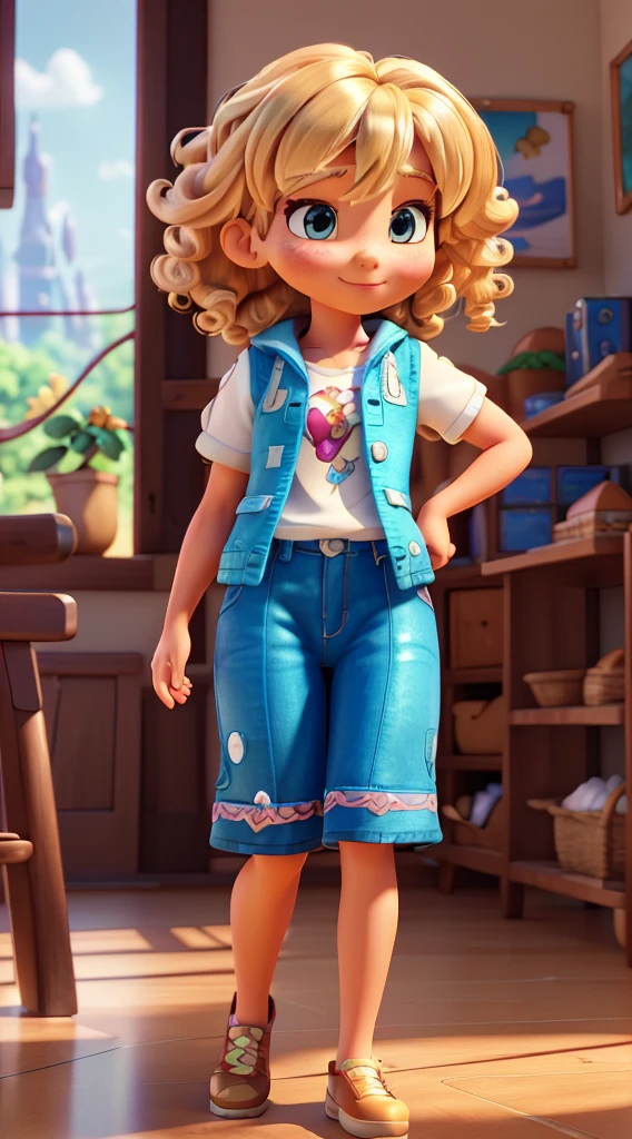 (extremely detailed CG unity 16k wallpaper:1.1), (Denoising strength: 1.45), (tmasterpiece:1.37), Create a character set for curly blonde 4 year old girls, Stunning 3D 12K resolution, Detailed full body of Disney-style character, Highly detailed, vibrant, Ultra high quality, hyper photorealism, Photorealism, rendering by octane]