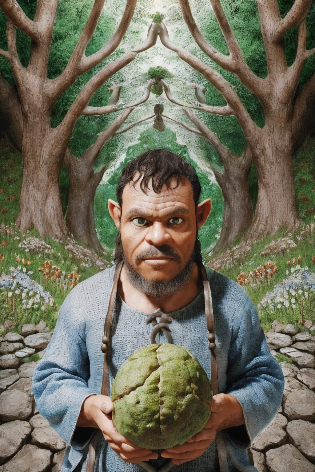 guttonerdvision10, illustration of a (((elfo))), com (((orelhas pontiagudas))), olhos azuis, (((cabelos brancos lisos e compridos)))based on the elves from the Lord of the Rings stories