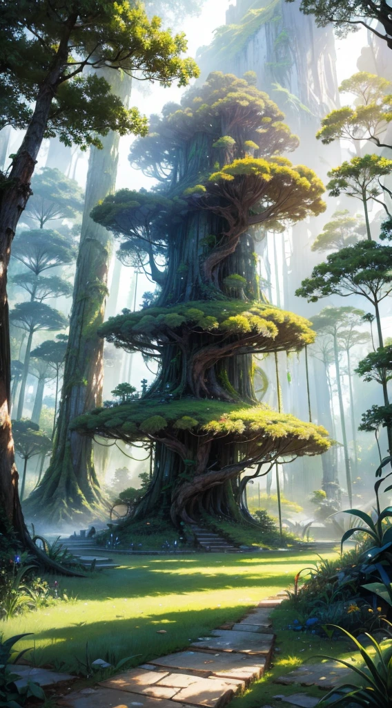 Science fiction. exotic plants. forest. concept-art.