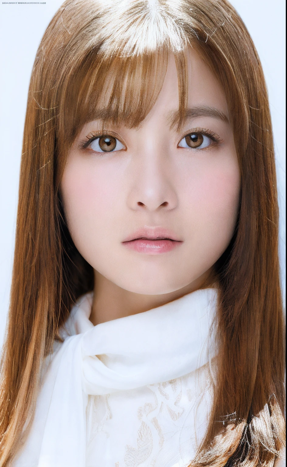 masutepiece, Best Quality, Illustration, Ultra-detailed, finely detail, hight resolution, 8K Wallpaper, Perfect dynamic composition, blazing, no make-up face, Clarity Skin, Beautiful detailed eyes, White cloth, Sexy face, (Open mouth:0.8), Dazzling white light background
