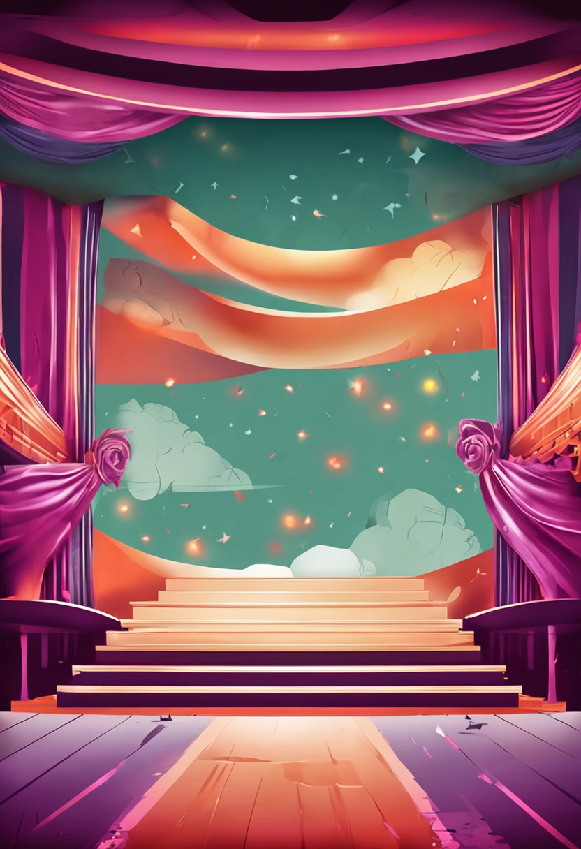 The opera stage is empty