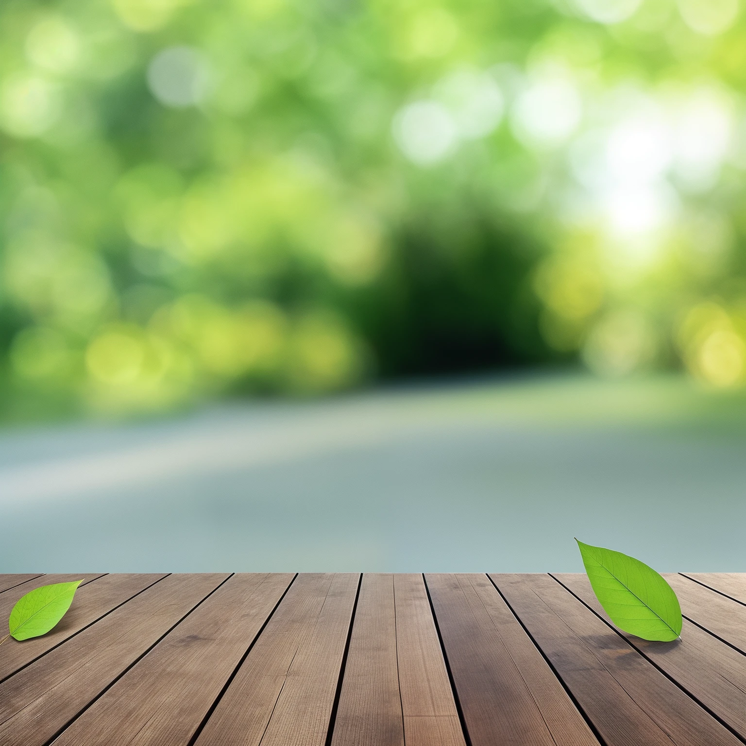 There are many leaves flying around the wooden table, Natural background, zen natural background, natural realistic render, Nature background, Background blur, blurred environment background, breezy background, flying leaves on backround, Blurred background, Beautiful natural background, depth of field background, wind blowing leaves, hyper realistic background, Realistic background, photorealistic image, out - of - focus background