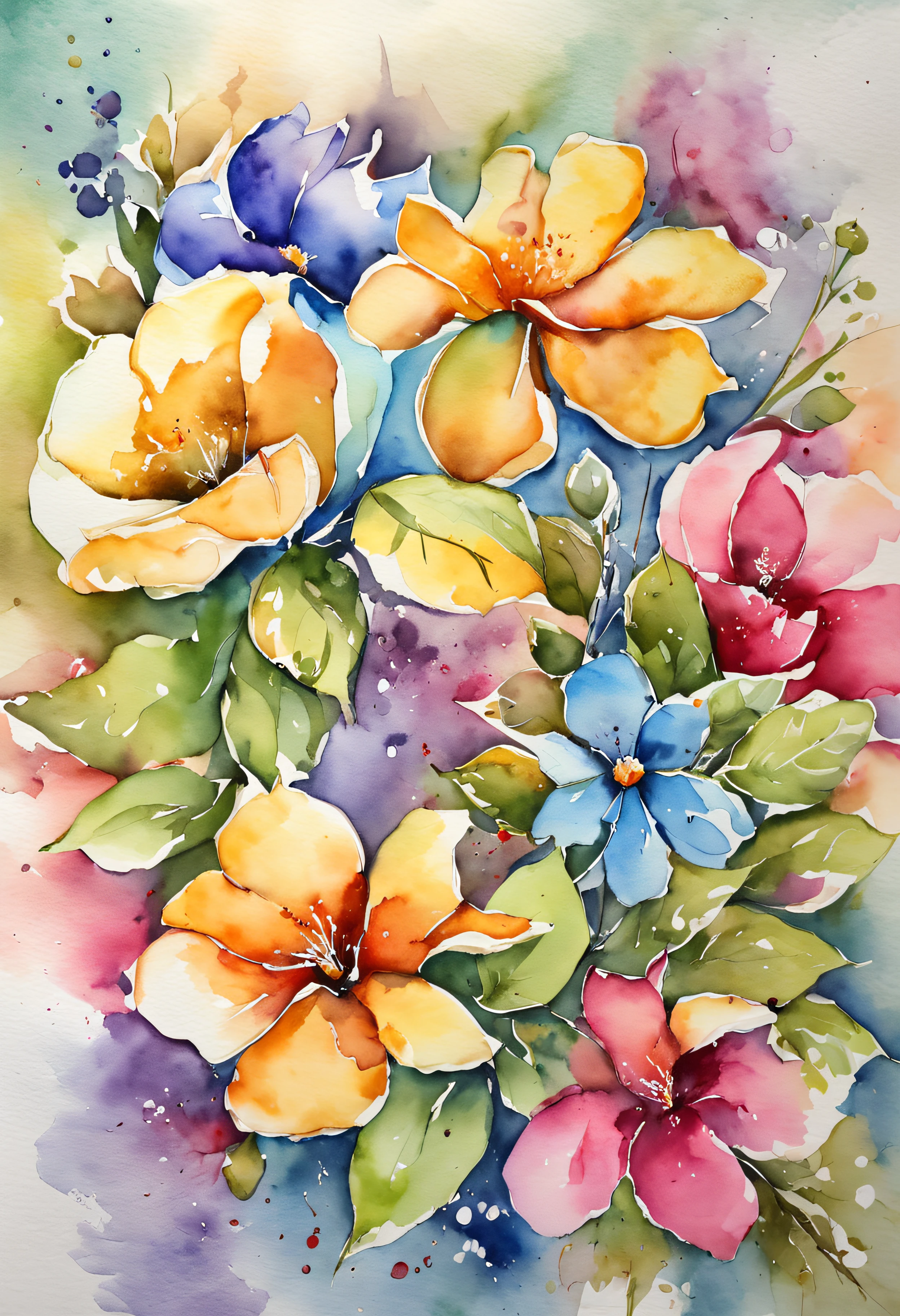 Hareful、art by、Artistically、3d watercolor abstract,Dark background,High resolution,High quality,Colorful、Hareful、Abstract、colourfull