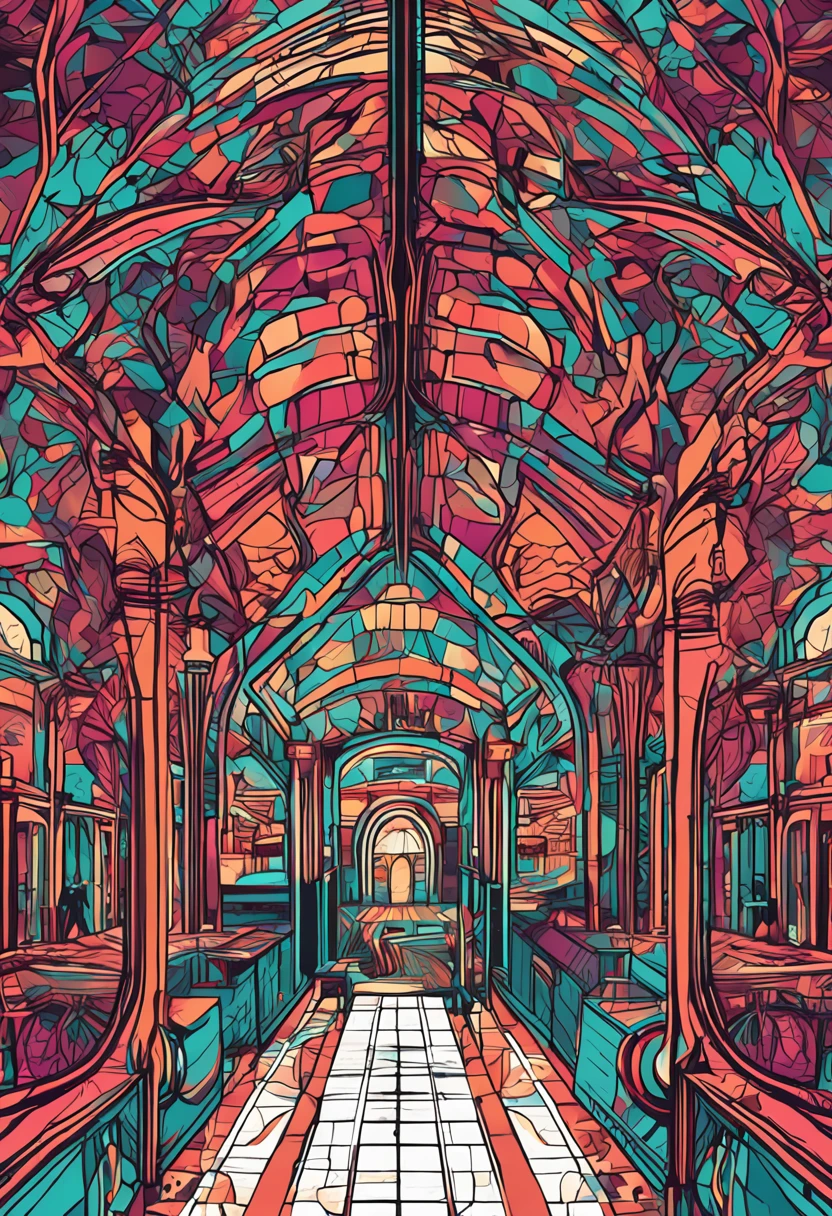 Abstract network concept, vector, Vivid colors, Master parts, best qualityer, intricately details, Realistic details, gothic theme, ringlights, do lado de fora, cinematic shading, Greg Rutkowisk