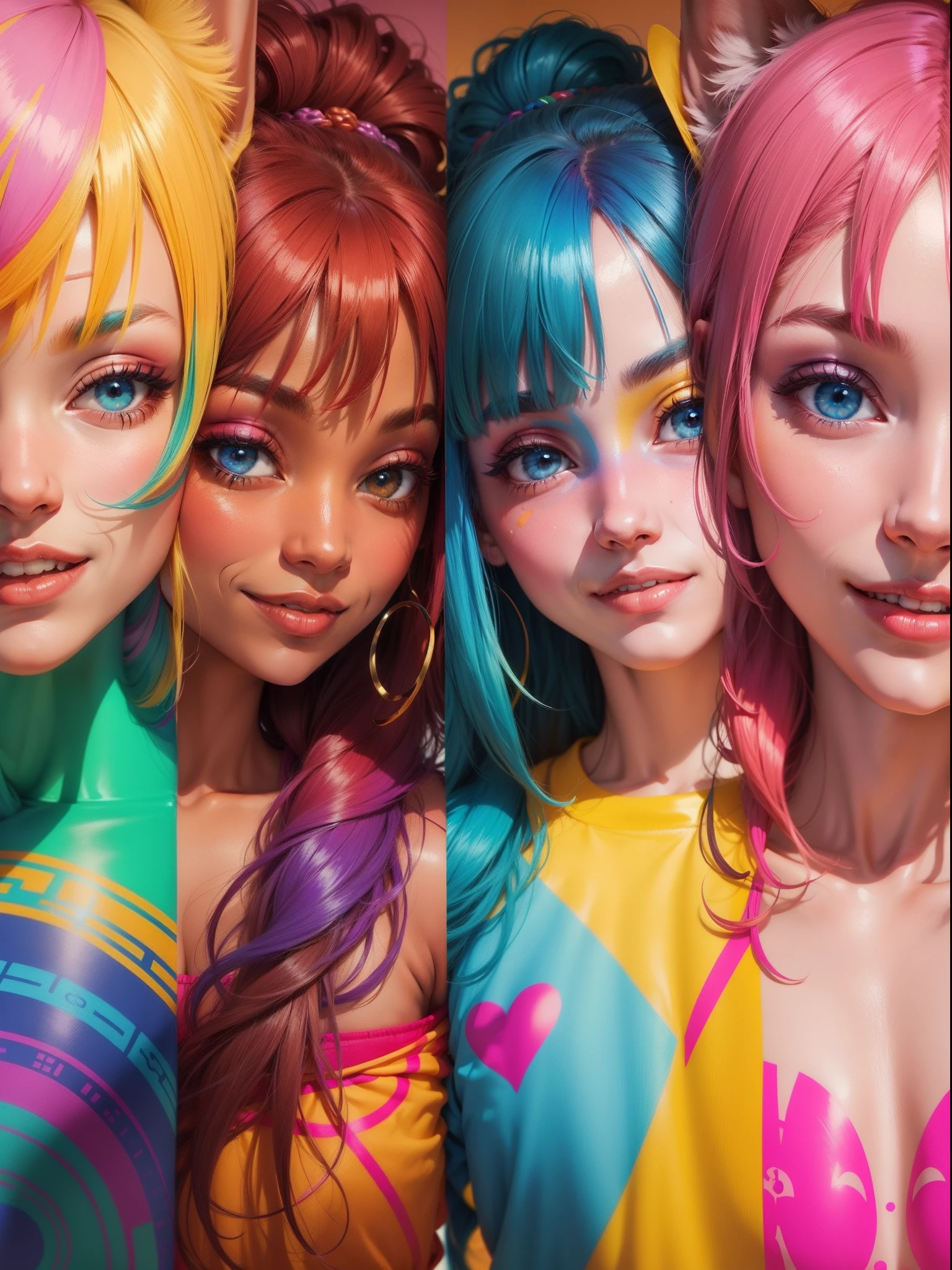 "Psychedelisches Anthro, bunte Farben, happy and love."