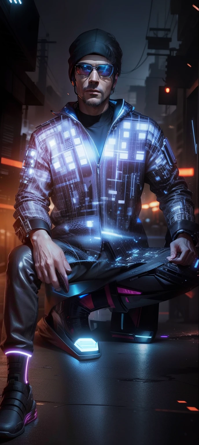 Change background cyber punk handsome realistic face 8k, ultra realistic