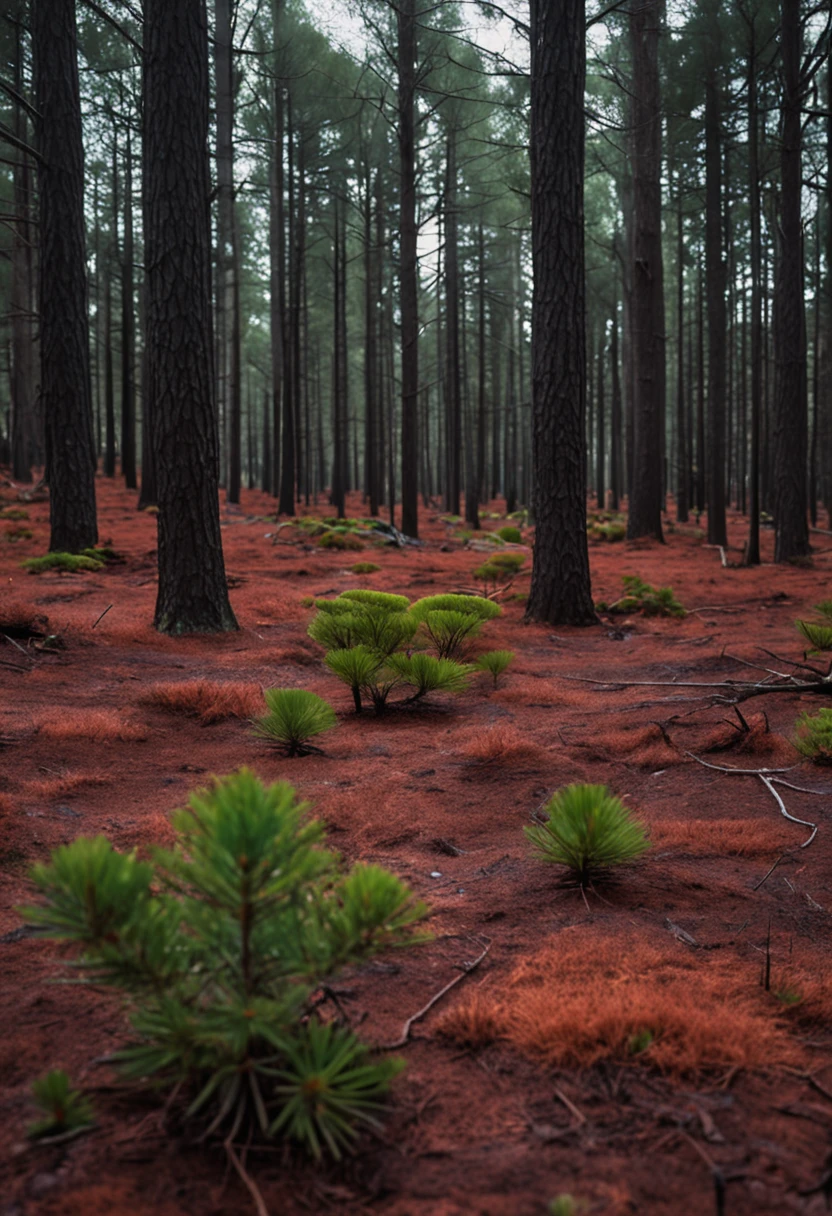pine forest floor