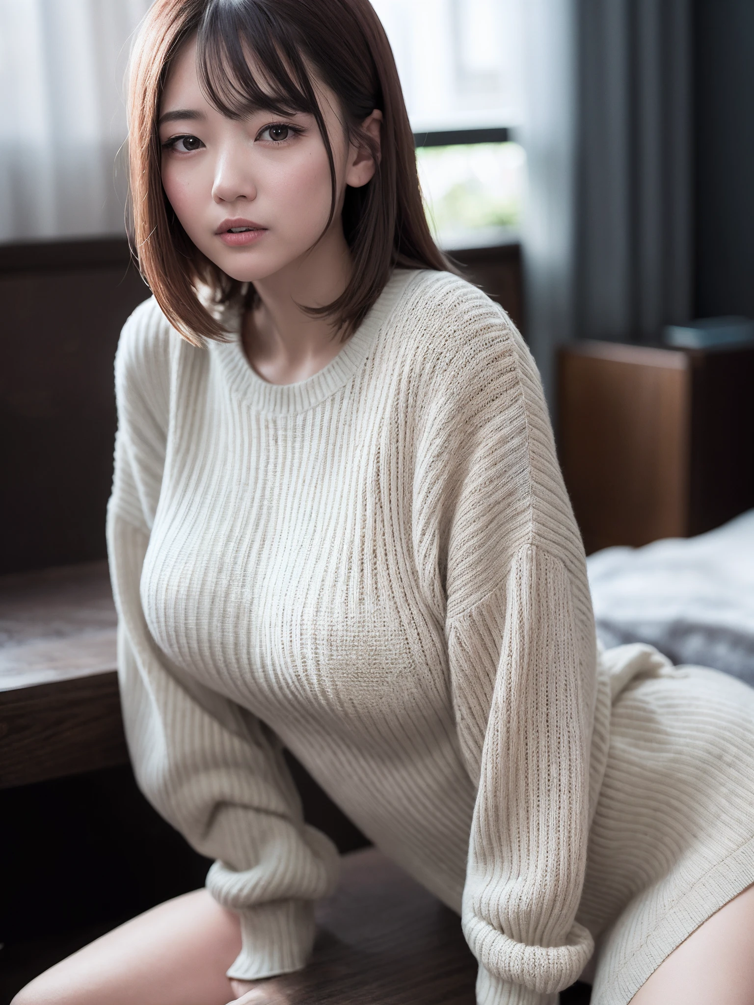 Hands in sweaters