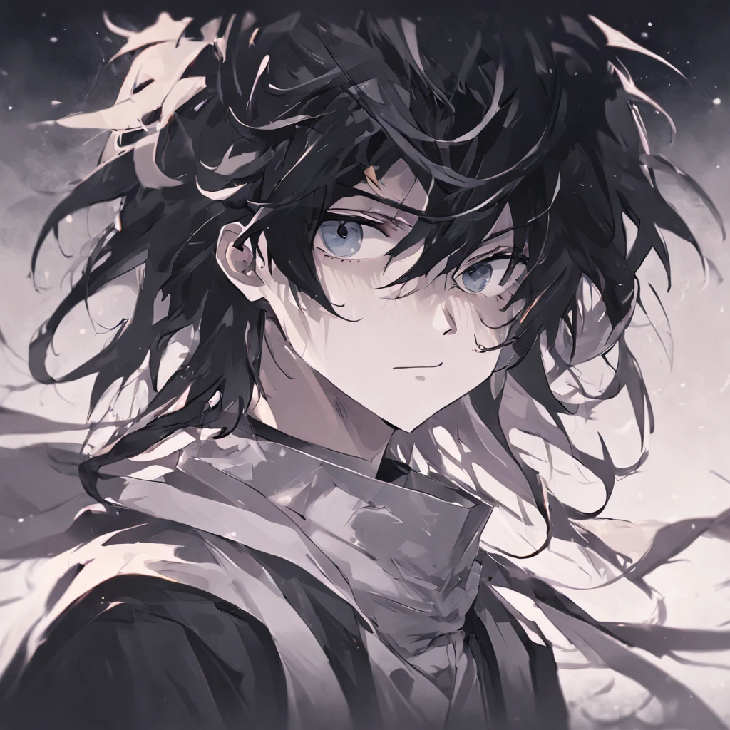 (White background:1.4),(Silhouette of a young male head, Detached from the worldly eye,With a smile,Long black hair with white dye,Wear a hat,Black eyes,The center of the eye is white),(Illustration style:1.2,paper art:1.2,),( reasonable design, Clear lines, High sharpness,Best quality, Very detailed, Masterpiece, movie light effect, 4K,Black and white tones),black andwhite
