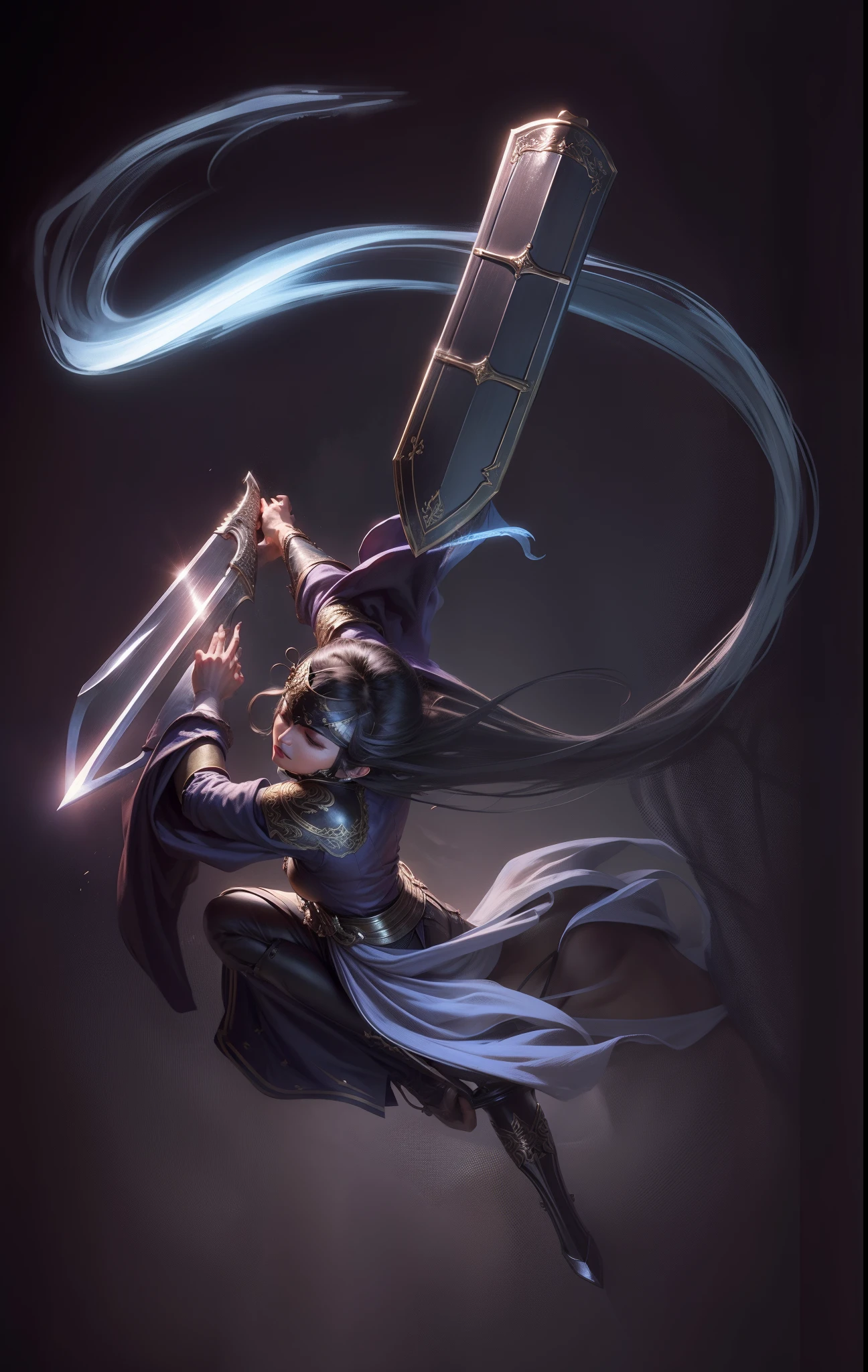 Lady, holding sword, beautifull, ultra realistic, real skin, blindfold, closing eyes