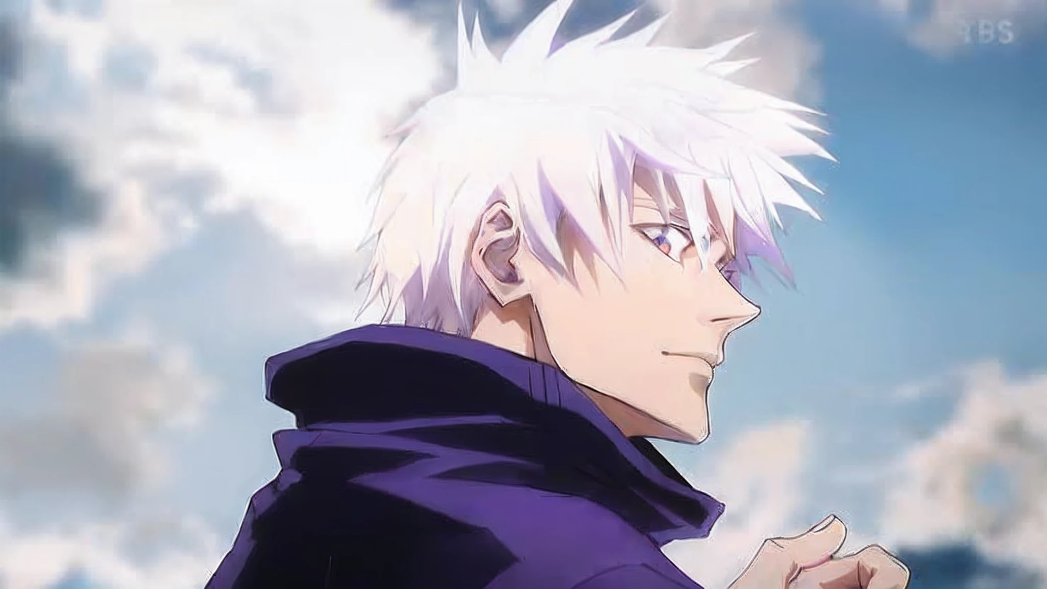 anime character with white hair and purple coat looking at something, killua zoldyck black hair, killua zoldyck, white haired, white-haired, killua zoldyck portrait, nagito komaeda, nagito komaeda from danganronpa, white haired deity, male anime character, a silver haired mad