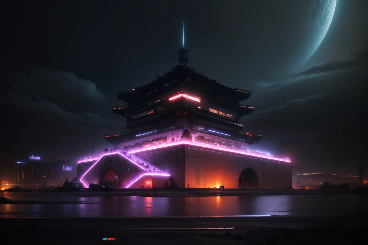 the night,A futuristic,cyber punk perssonage,rich lighting,sense of science and technology,Cool background,detail-rich