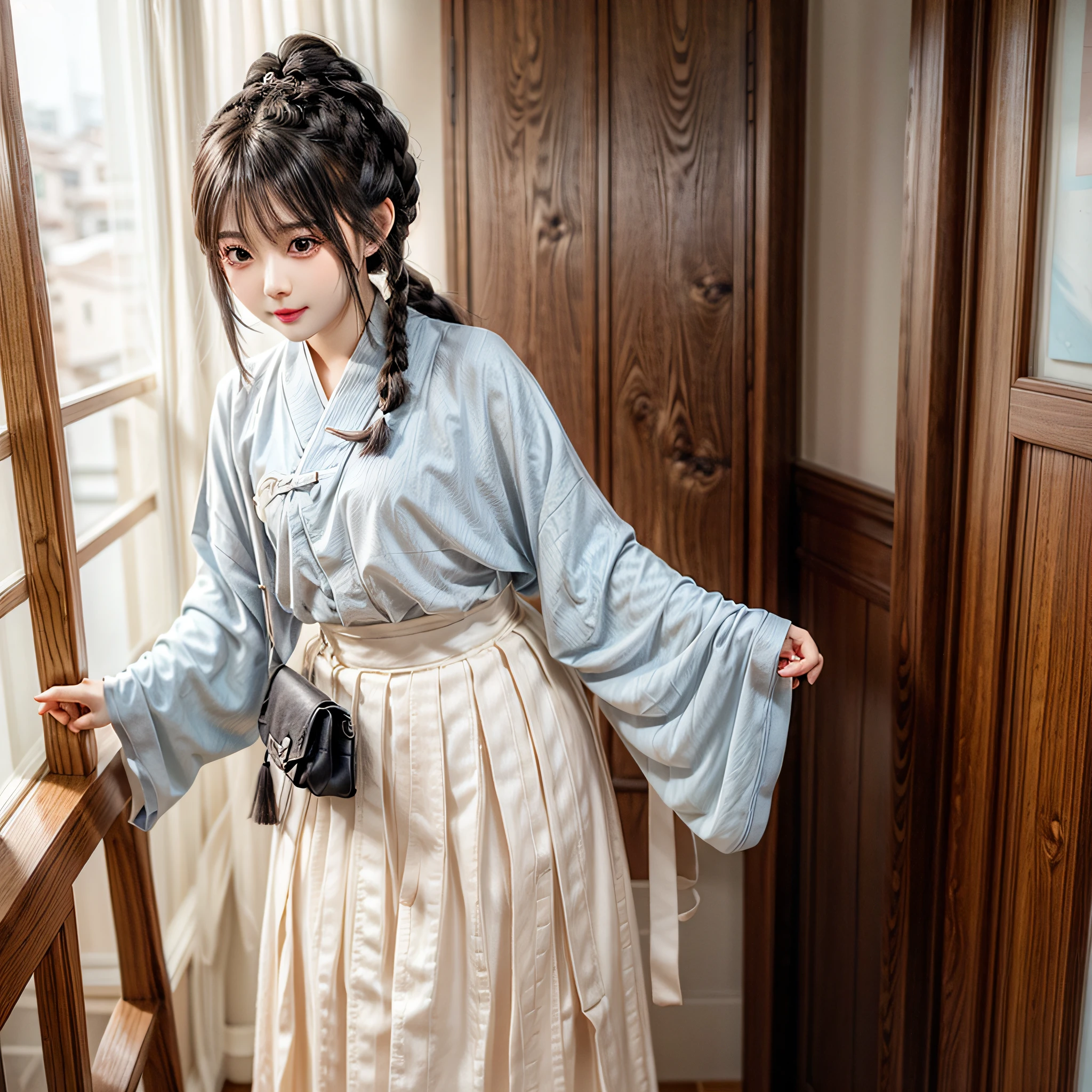 Master quality, highest quality, best picture quality, exaggerated details, a princess cute 8 yeal old, she is maturbate,(long hair / very, very exaggerated big breasts, big tits, in/open v hanfu transparent fabric, short skirt), in xiaxia hanfu, lace silk