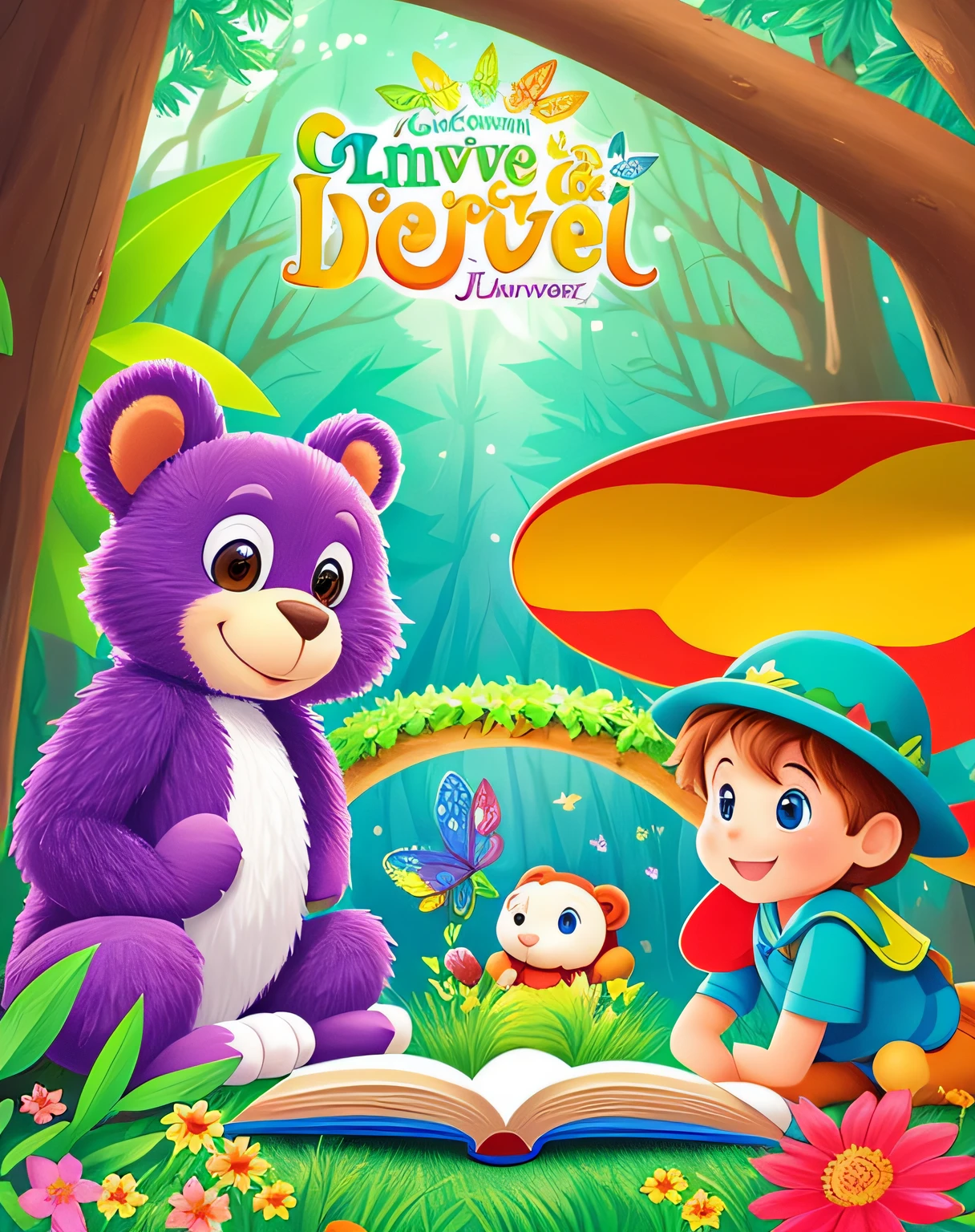 title: "Aventuras na Floresta ABC"
Description of the cover:
Na capa colorida e vibrante deste livro infantil, You will find an exciting journey through the magical world of letters and animals. A cena se passa em uma exuberante floresta, where fun and learning come together to create a delightful experience.
As letras do alfabeto - A, B e C - ganham vida de maneira cativante e interativa. O "A" It is represented by a cheerful monkey that swings on the branches of trees, o "B" is personified by a brave exploiting bear, e o "C" It is symbolized by a colorful curious chameleon.
Ao redor desses personagens, The forest comes alive with a profusion of colors and wildlife. Butterflies dance in the air, birds sing joyful melodies and a family of rabbits play in the clearing. The tall, dense trees create a welcoming environment, inviting young readers to immerse themselves in history.
Every detail is an invitation to explore and learn. Children will be able to follow the trails left by these friendly characters as they discover the fascinating world of letters. With bright colors and a plethora of adorable animals, This cover is just a glimpse of the journey that awaits in the pages of this book, onde aprender o alfabeto se torna uma emocionante aventura na floresta.
Prepare to get lost in the pages of this book, onde a magia das palavras e a alegria da descoberta se encontram em cada curva do caminho.