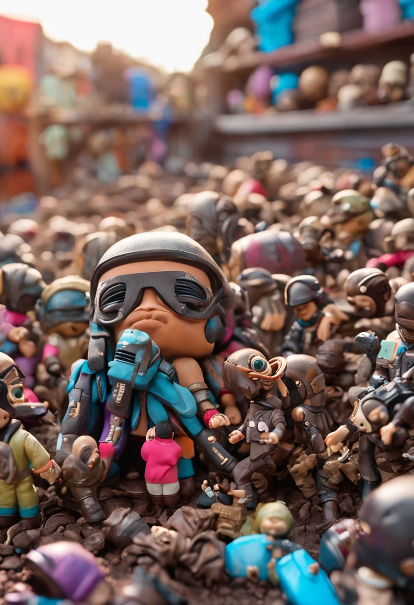 Samsung heap, blindbox, Puppets, bronze, god rays, blind box toy style, wide shot, from outside, masterpiece, high details