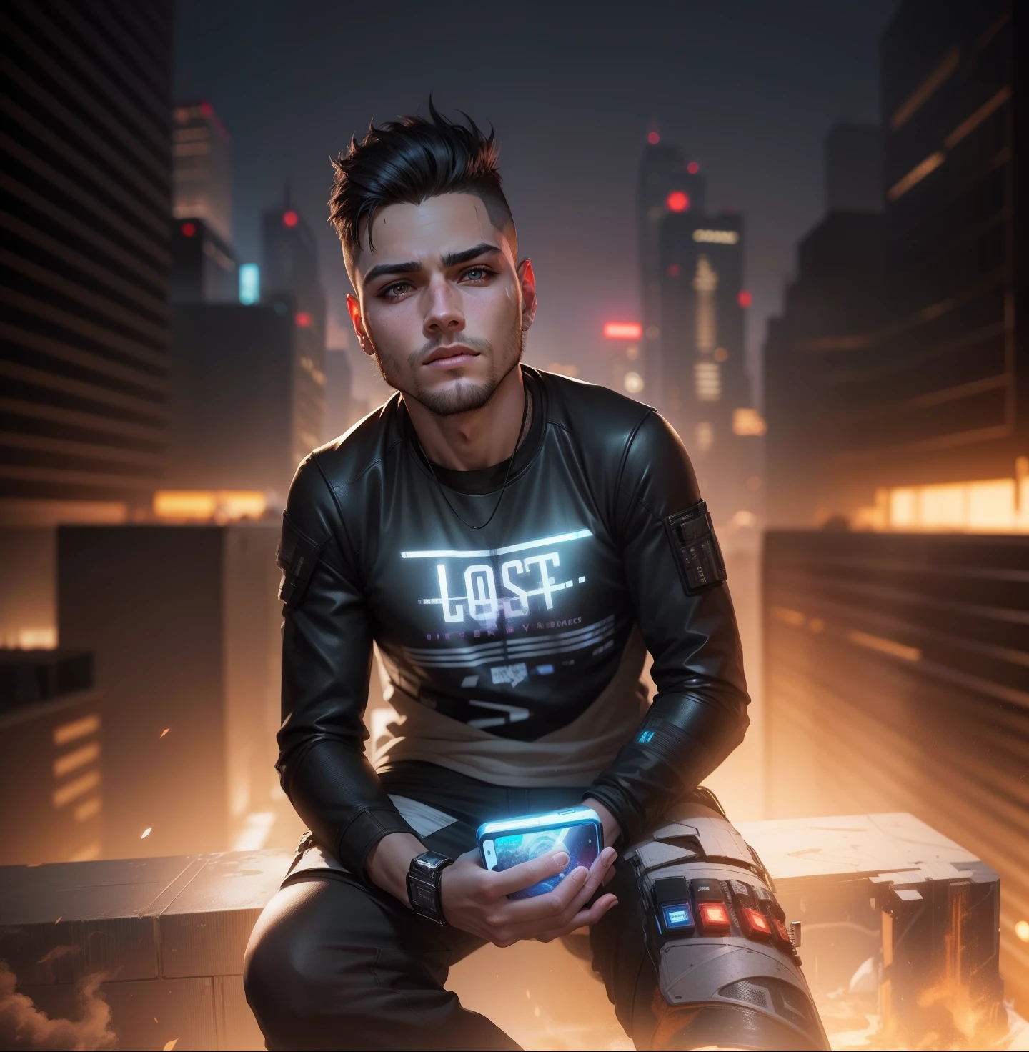 Change background cyberpunk handsome boy, realistic face,8k ultra realistic,