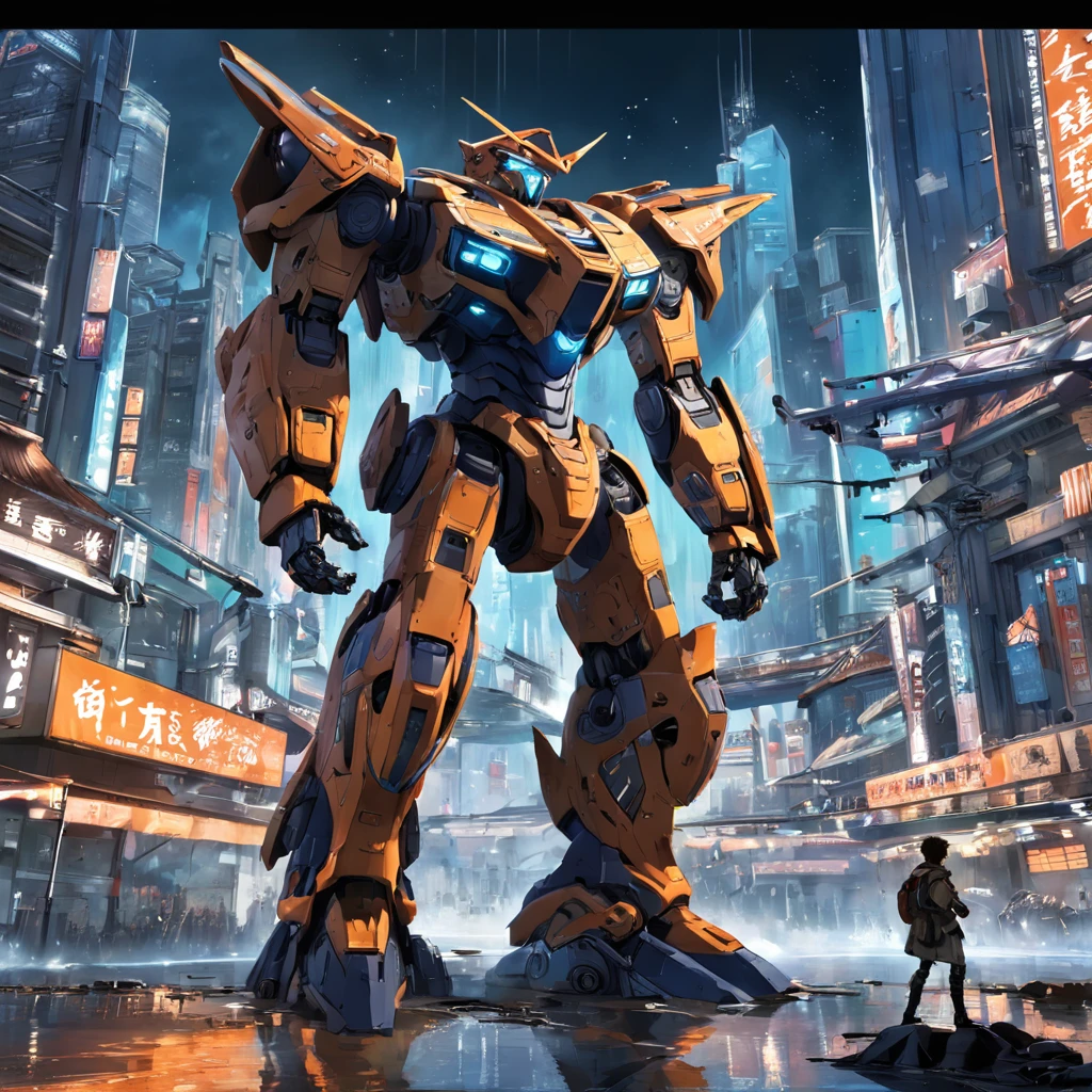 On the moon, barren planet, ruins, a mecha warrior transformed by a goat, white, thin body, no human, luminous, full-body, humanoid mecha, head is a biochemical goat sheep's head, with curved goat horns on the head, architecture, glowing eyes, science fiction, cities, reality, mecha, galactic background, neon, cyberpunk