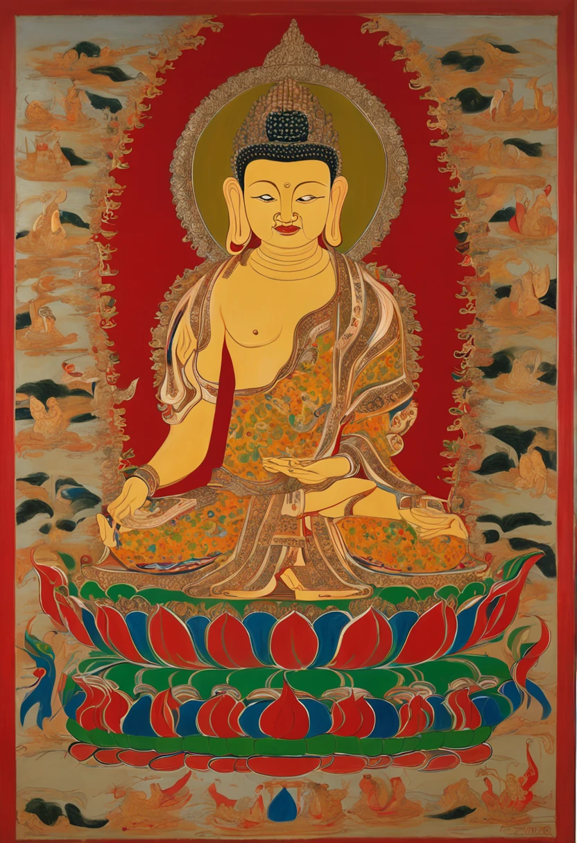(Chinese immortals), (Buddhism), Multip_Hands,(mythological stories), (bodhisattva), She sits on a lotus, (Three hands on the left,Three hands on the right, Each hand holds a different Buddhist vessel, left right symmetry),(Delicate and beautiful face), (White silk robe)sitting on a lotus flower, Frontal photo,Light smile, neo-classical, OP Art, Chiaroscuro, Cinematic lighting, god light, Ray tracing, character sheets, projected inset, first person perspective, hyper HD, Masterpiece, ccurate, Textured skin, Super detail, High details, High quality, Award-Awarded, Best quality, A high resolution, Exquisite and perfect facial features,美丽细致的眼睛,long eyelasher,Delicate eyeliner,almond eyes,Blue eyes,Dark pupils,There are highlights in the eyes,Beautiful lip details,8K high-definition,anatomy correct,Oil painting thick painting style