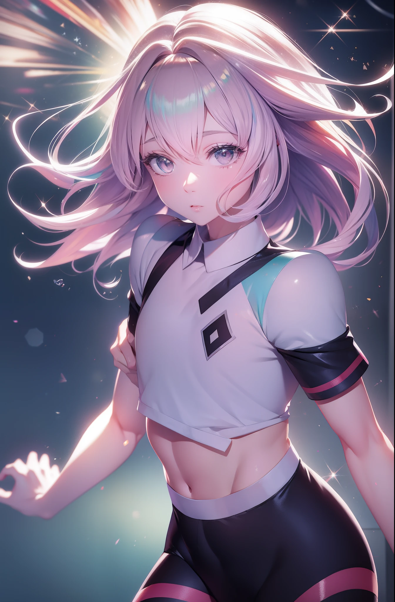 O destino de Astolfo , uniforme de futebol, Diamante, cabelos multicoloridos, olhos multicoloridos