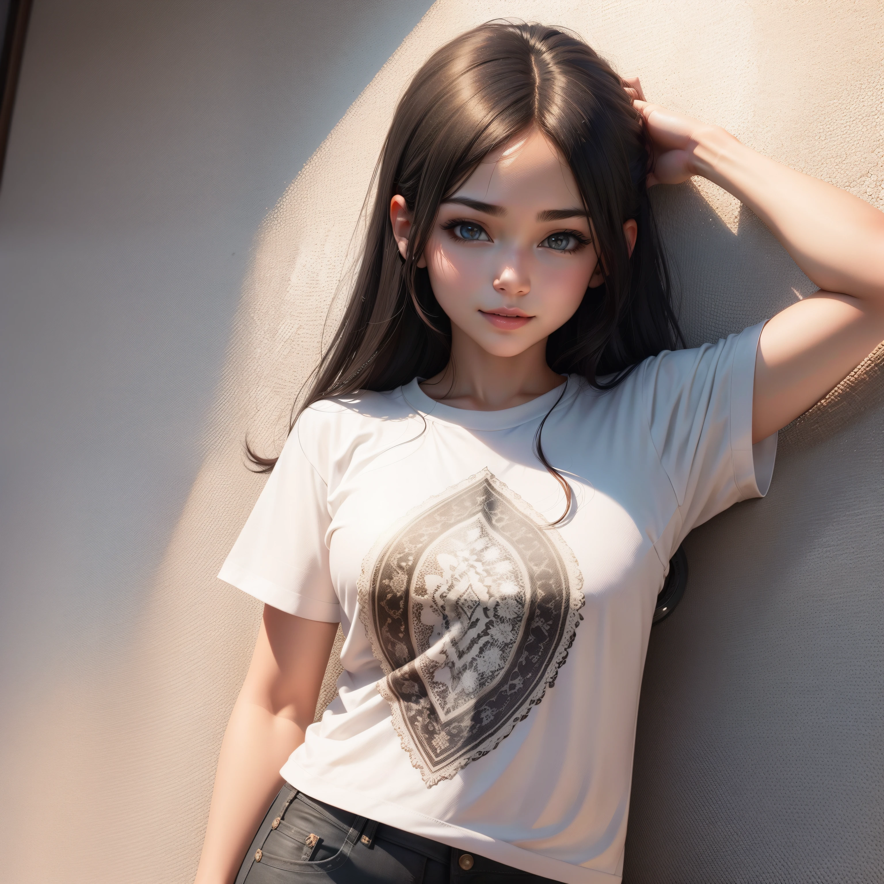 Girl In T-Shirt, halftone syile