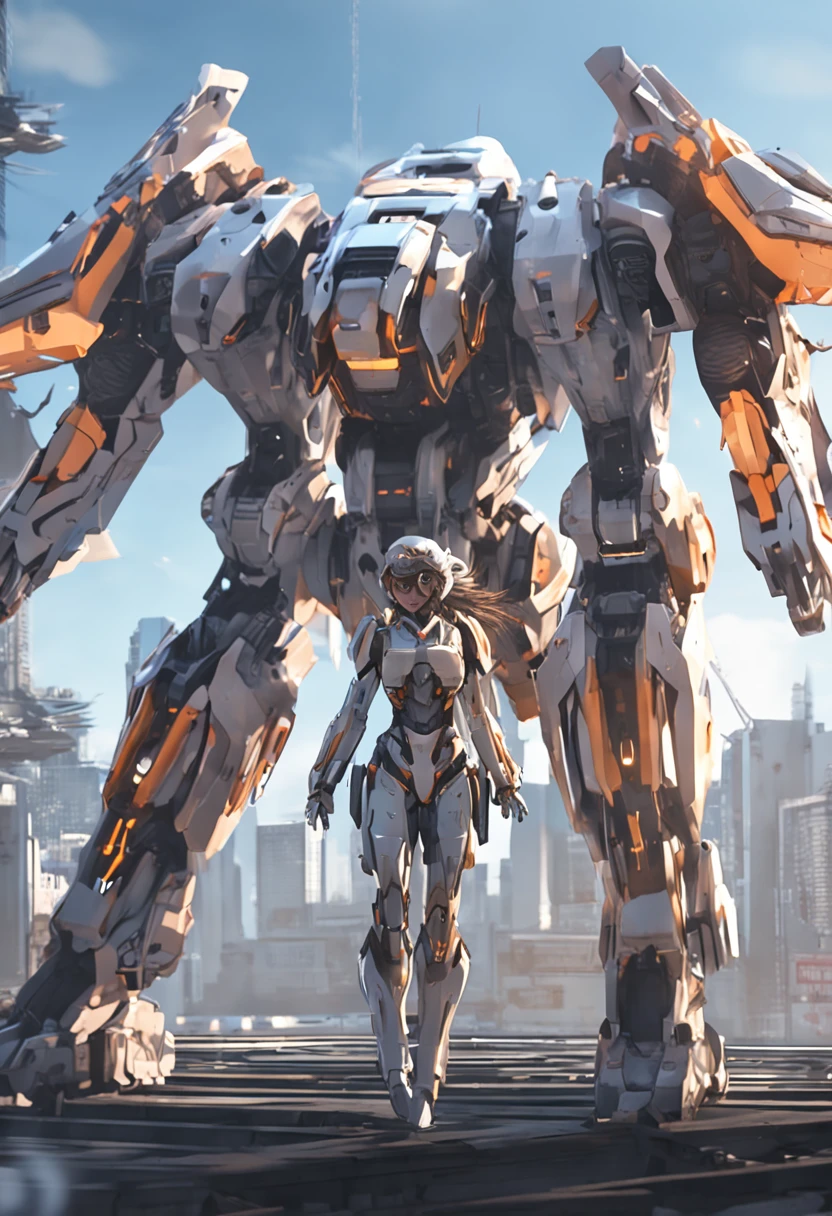 Close-up of a person flying in the air, Mecha wings, female mecha, mecha asthetic, girl in mecha cyber armor, cool mecha style, beautiful full-body concept art, modern mecha anime, Mechanized Valkyrie girl, pristine concept art, 2. 5 D CGI anime fantasy artwork, anime mecha aesthetic