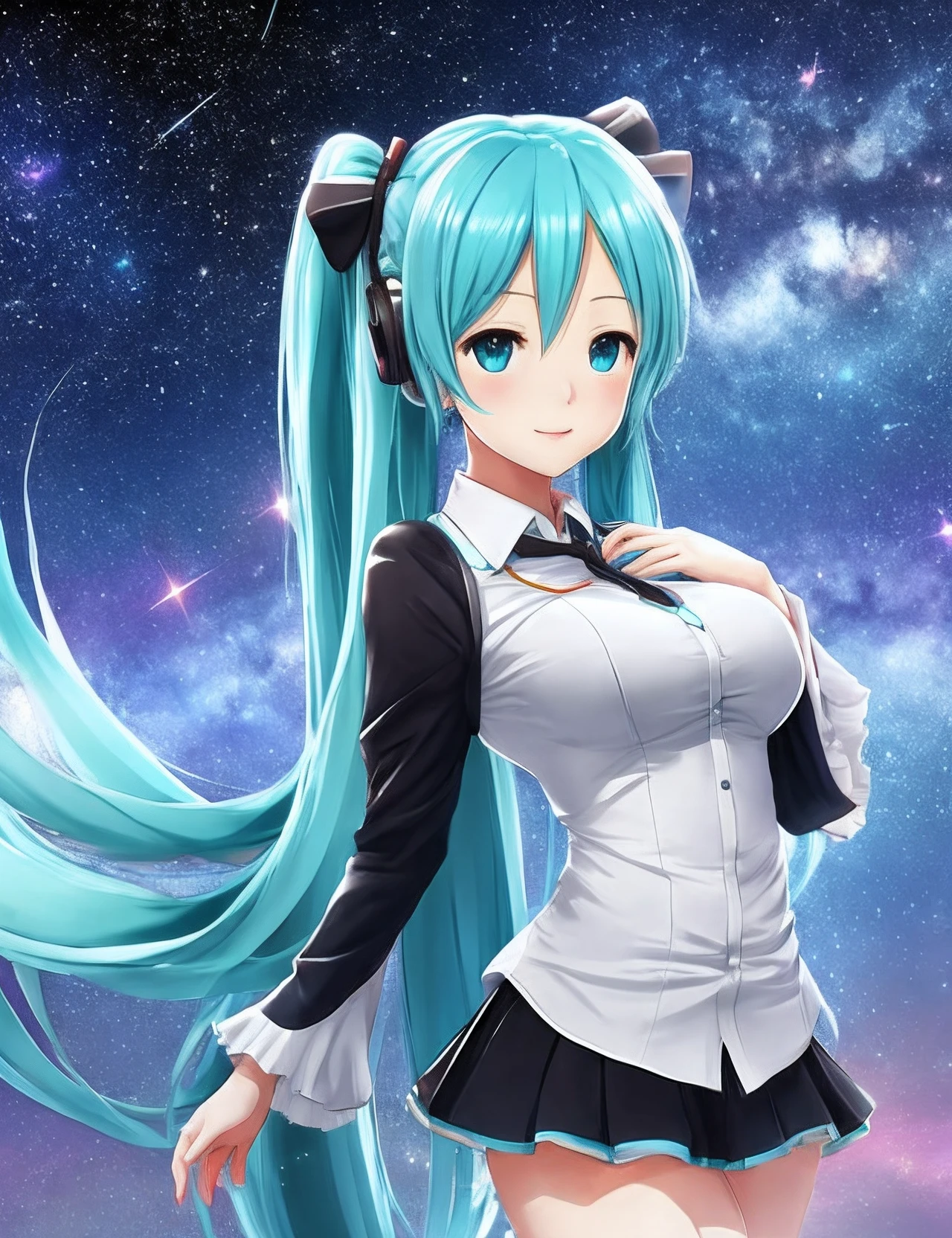 ??????????? Hatsune Miku，Luo Tianyi，Endless vast starry sky