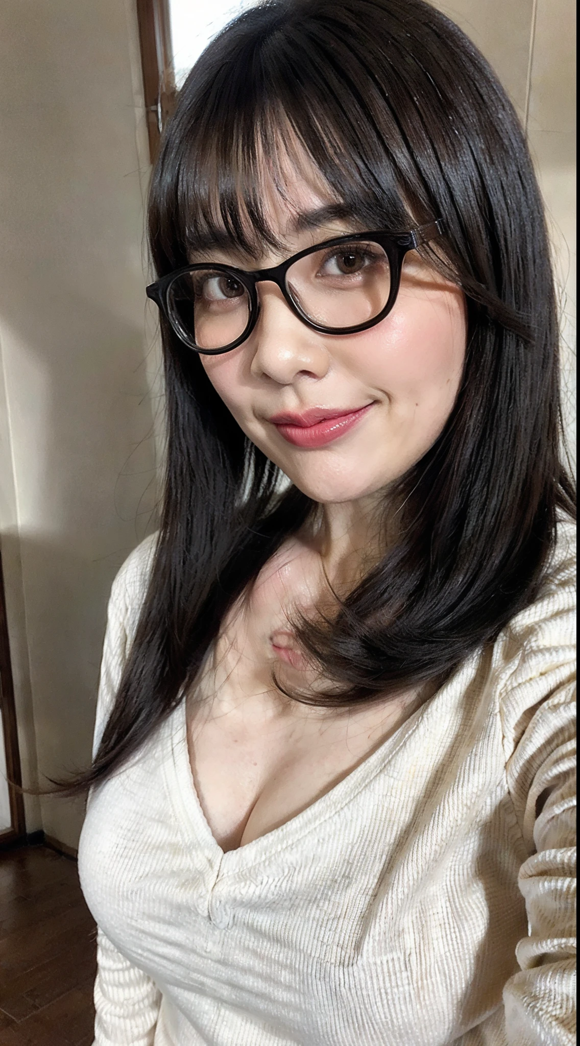 Big breasts teacher,wears glasses