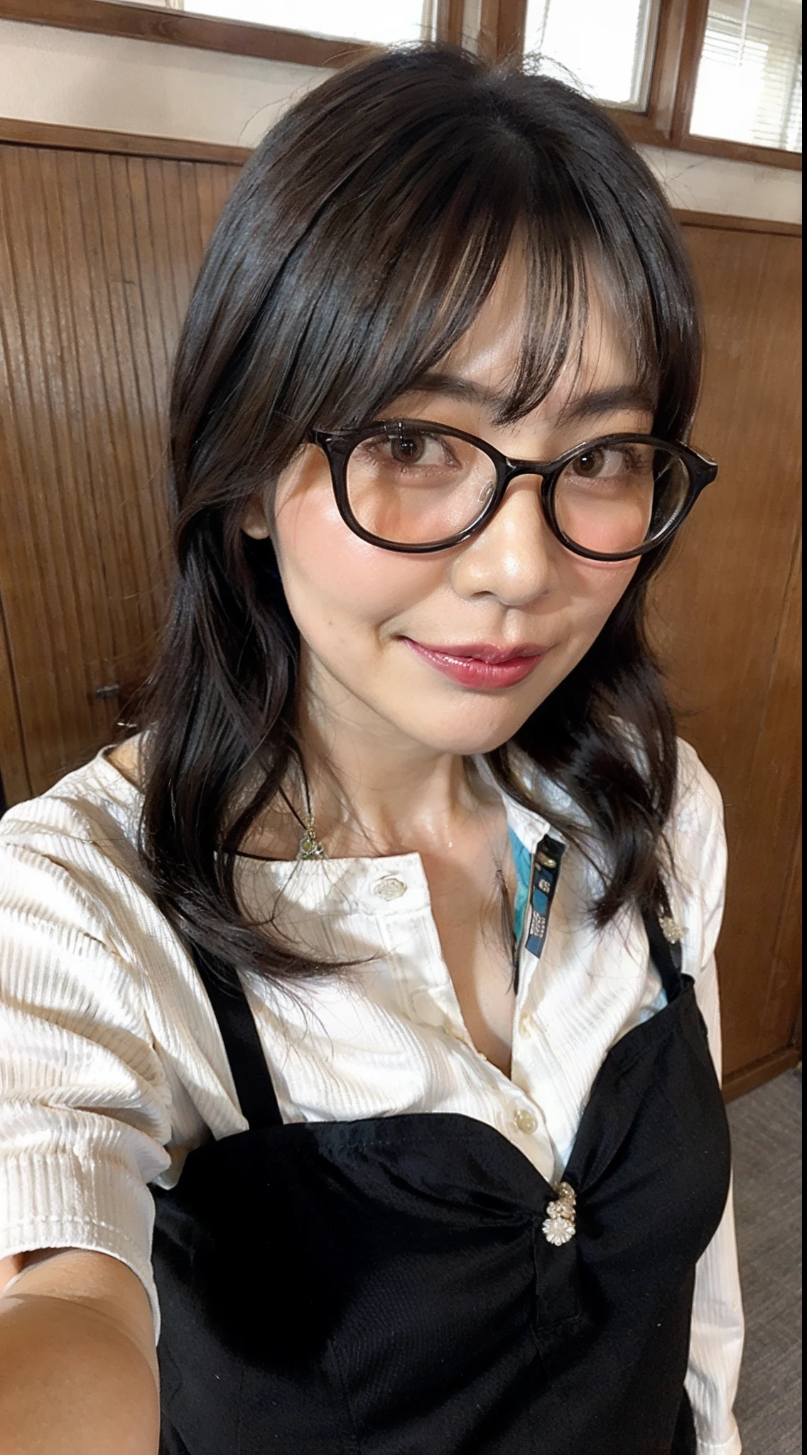 Big breasts teacher,wears glasses,Classroom