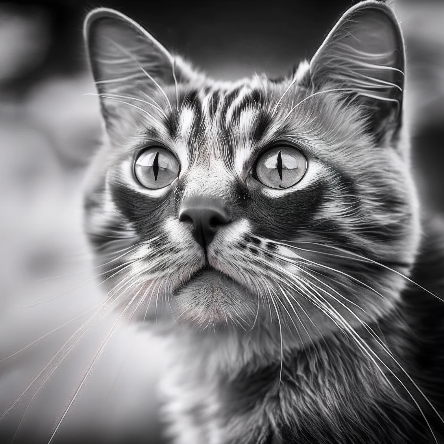 photo,Black and white cat,realistic, frying in the sky,