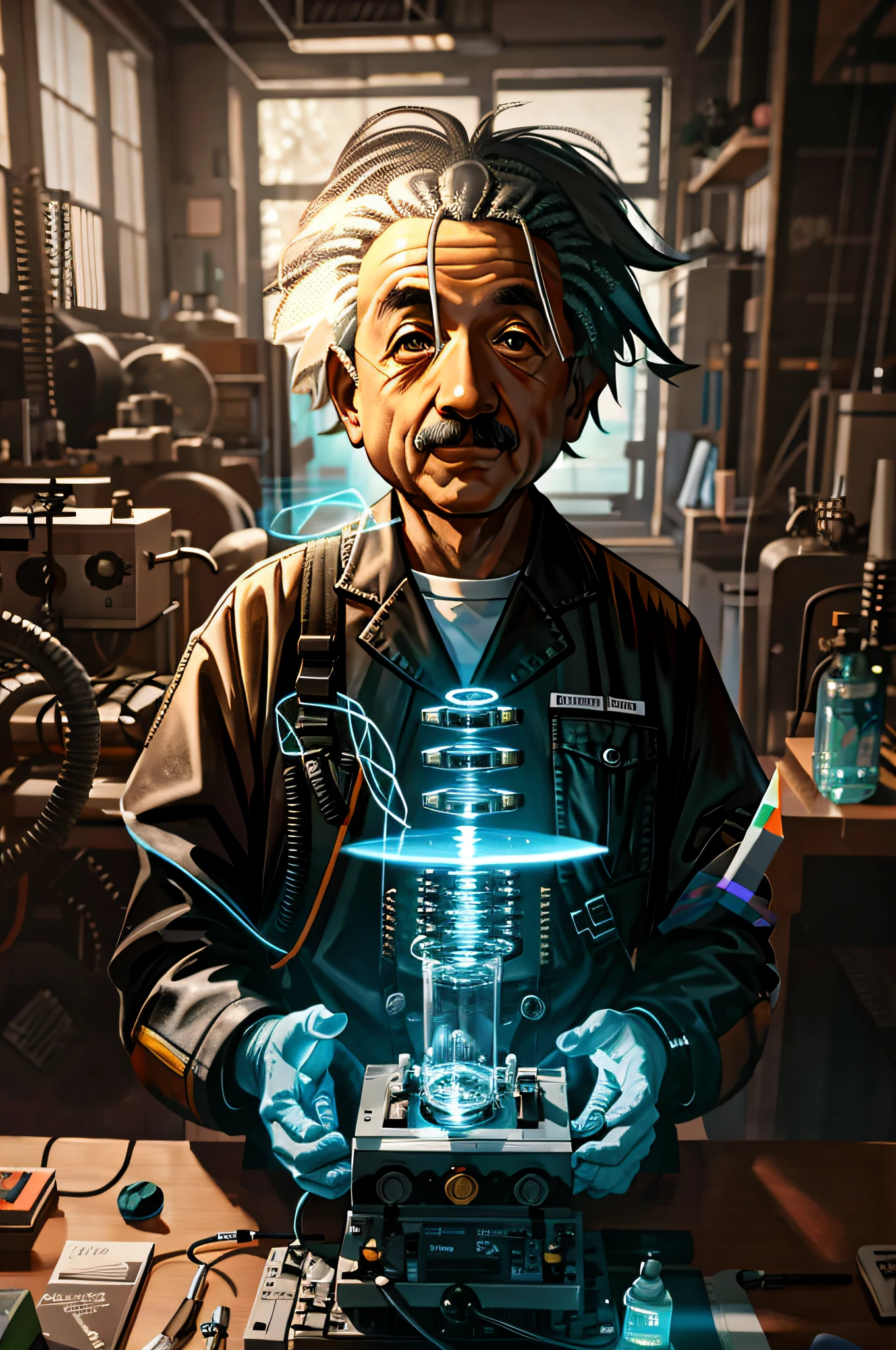 Albert Einstein face, Albert Einstein hairstyle