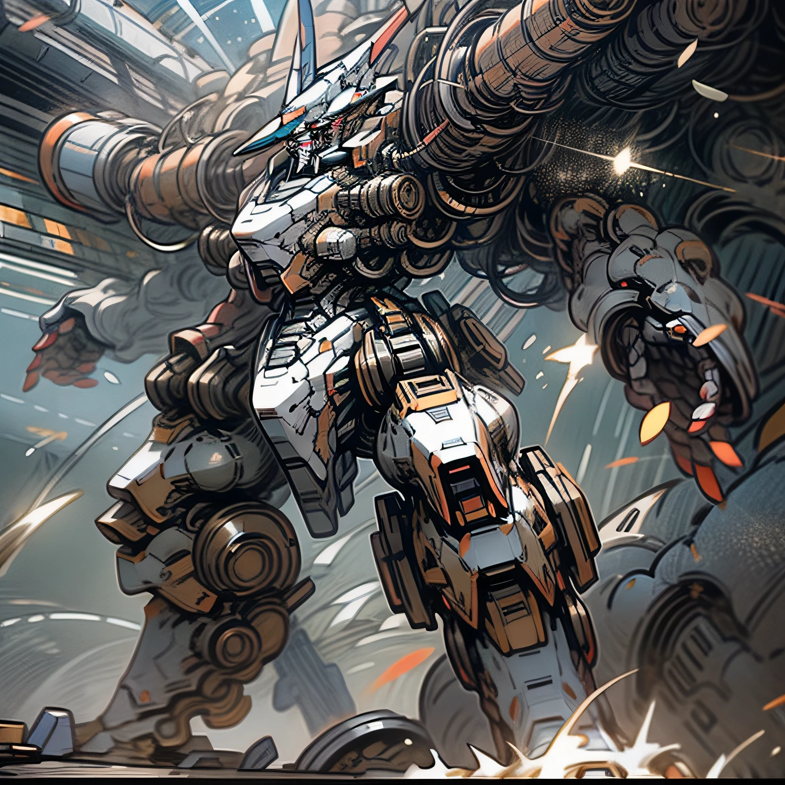 "An awe-inspiring mecha exuding invincibility and grandeur."