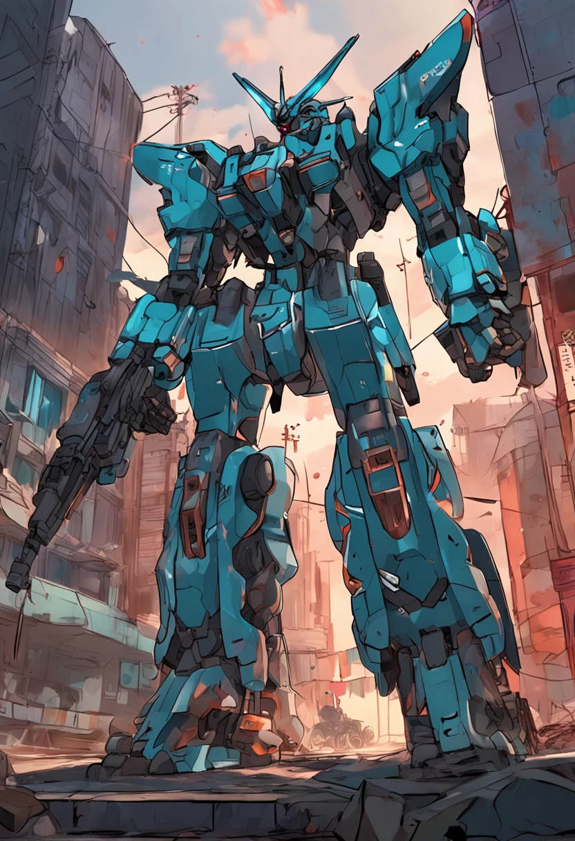 Anime male mecha wings