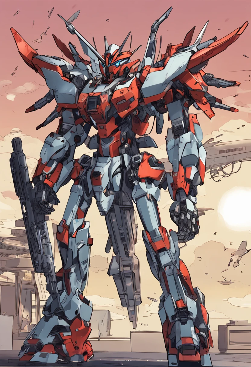 Anime male mecha wings