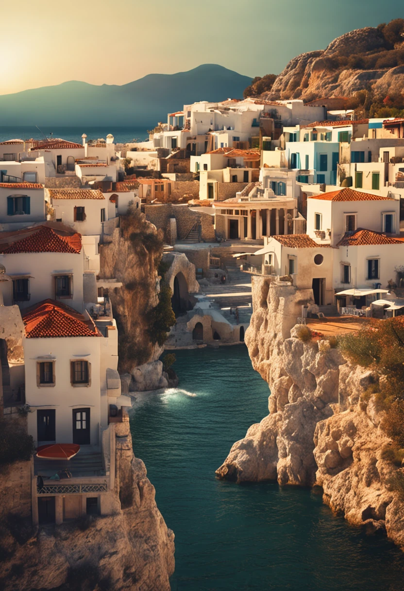 cidade istoica grecia antiga, classicismo artstyle,