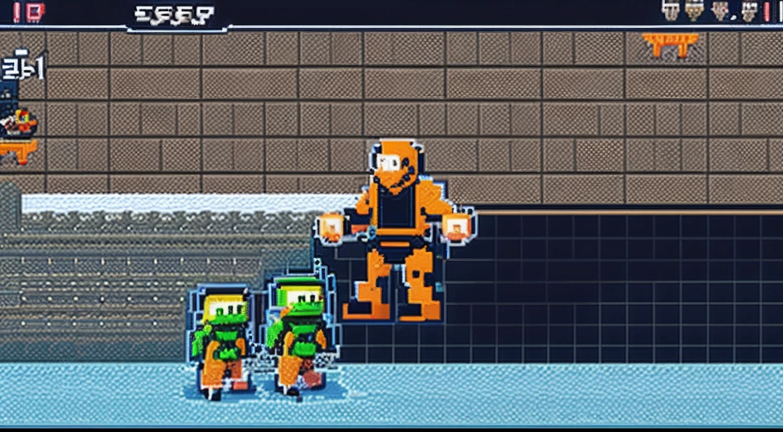 pixel game,character design,Sci-fi suit,Warrior with a laser gun, Pixel art #pixelart