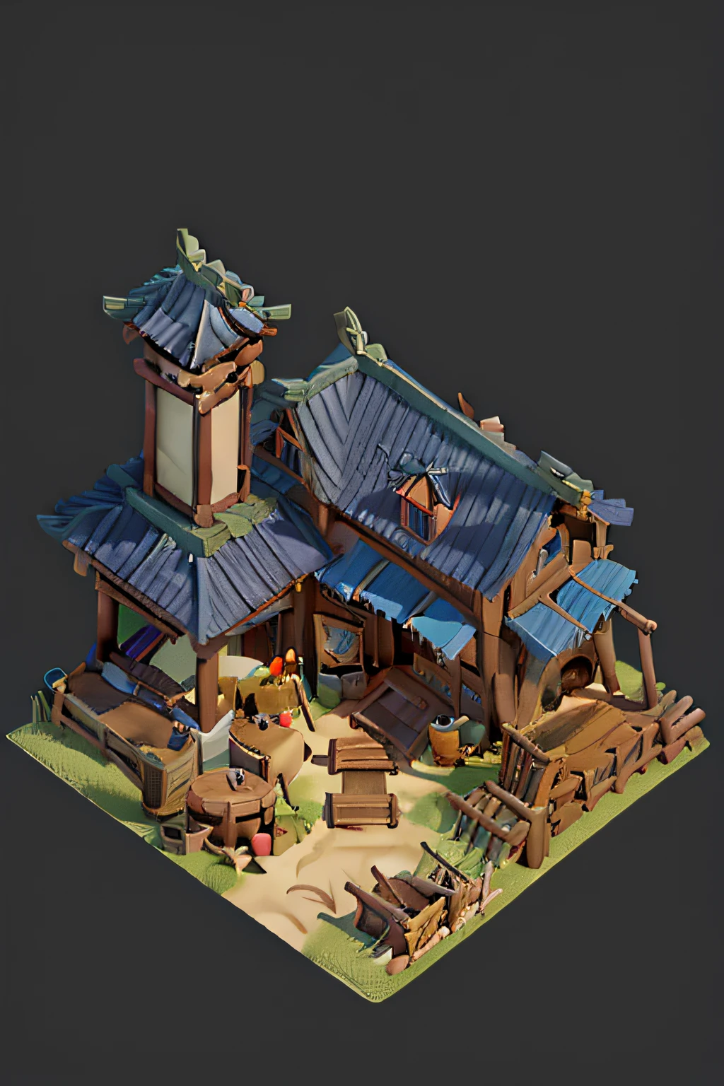 game scenes,Single building,Pubic area is clear,styled