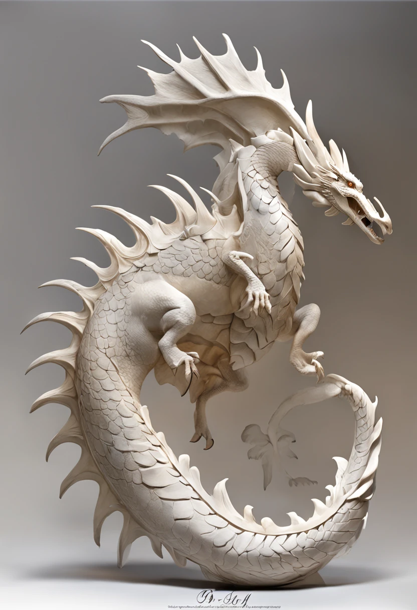 dragon, diffuse lighting, dynamicposes, profile, Convoluted, elegent, (dynamic background), ighly detailed, elegent, foco nítido, photo by greg rutkowski, Soft lighting, vivd colour, IvoryGoldAI (battlefiled:1.2), (top-quality)