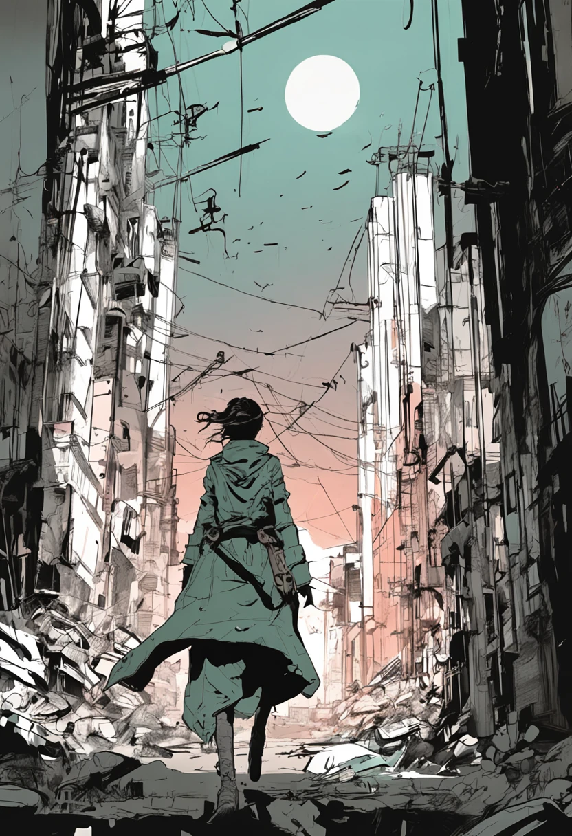 Full body portrait of beautiful and slender Salina Gomez, (((yoji shinkawa))) High quality cell shadow illustration in post-apocalyptic style