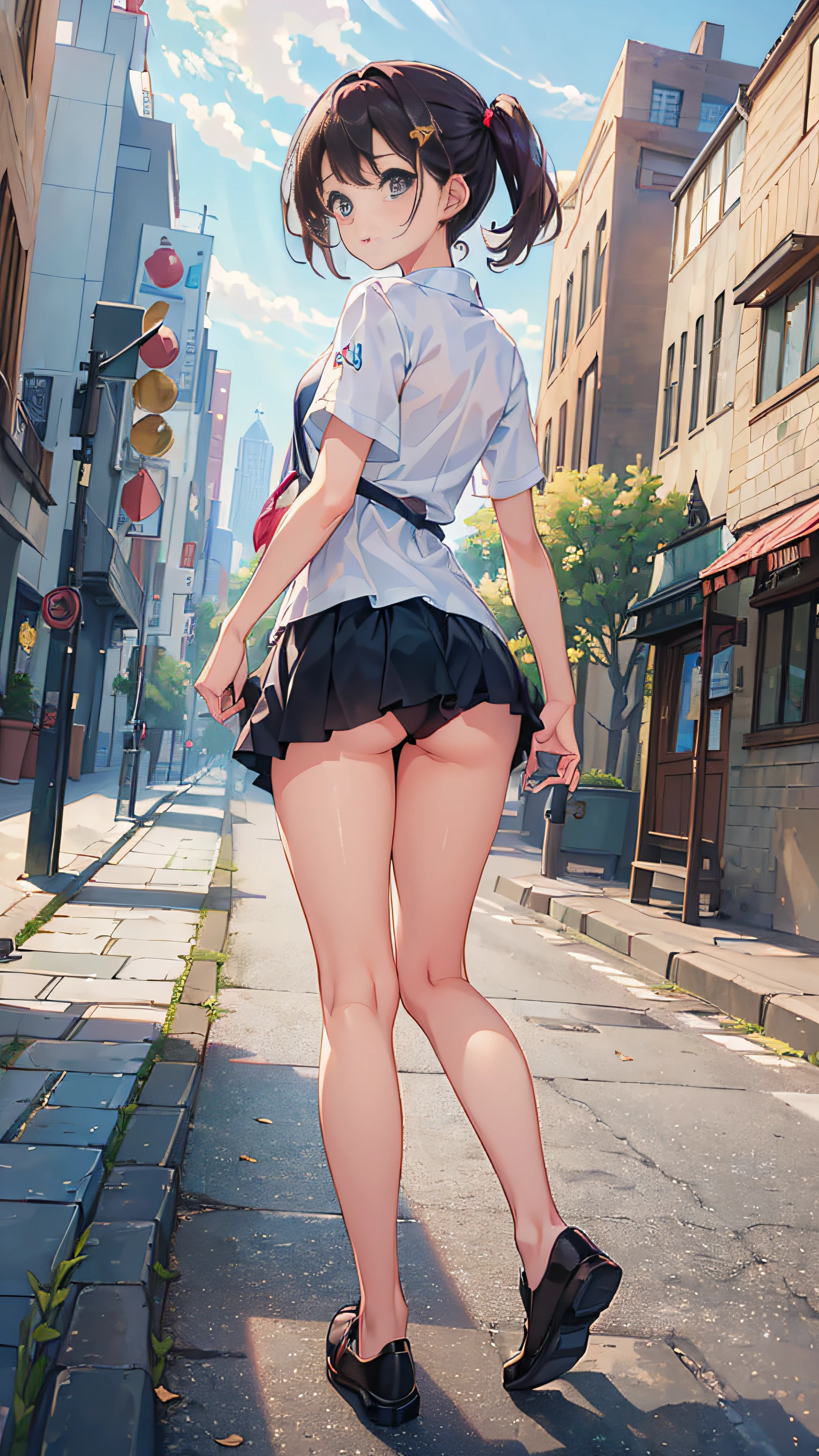 ((top-quality、8K、masterpiece:1.3))、Cute s、student clothes、Focus:1.2、perfectbodybeauty:1.4、s ass:1.2、Street:1.3、