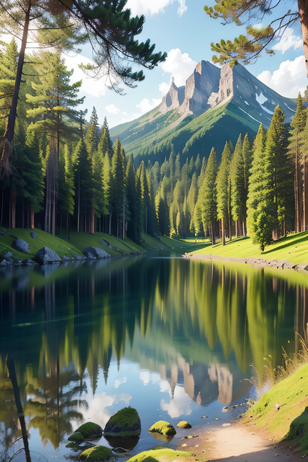 Beautiful scenery Lakes Forest Amazing scenery Idyllic and relaxed