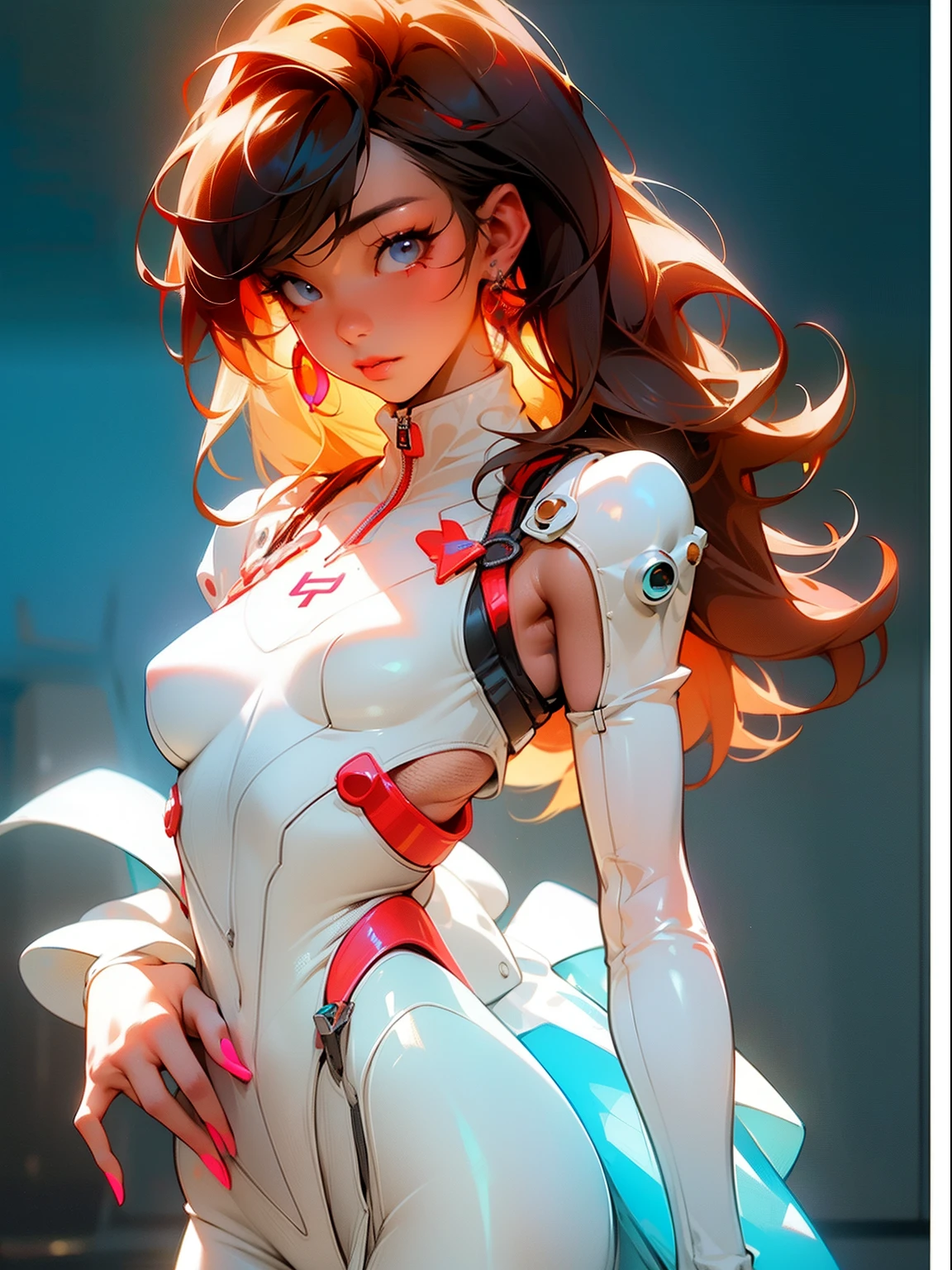 ((Best quality)), ((masterpiece)), (detailed: 1.4), (Absurd), light-skinned ta with micro bikini, Genesis evangelion neon style clothing, 2 piece clothing, colored hair, tattoo on arms, cybernetic hand, pastel, centered, scale to fit dimensions, HDR (High Dynamic Range),Ray Tracing,NVIDIA RTX,Super-Resolution,Unreal 5,Subsurface dispersion, PBR texture, Post-processing, Anisotropic filtering, Depth of field, Maximum clarity and sharpness, Multilayer textures, Albedo and specular maps, Surface shading, Accurate simulation of light-material interaction, Perfect proportions, Octane Render, Two-tone lighting, Wide aperture, Low ISO, White balance, Rule of thirds, 8K RAW, crysisnanosuit