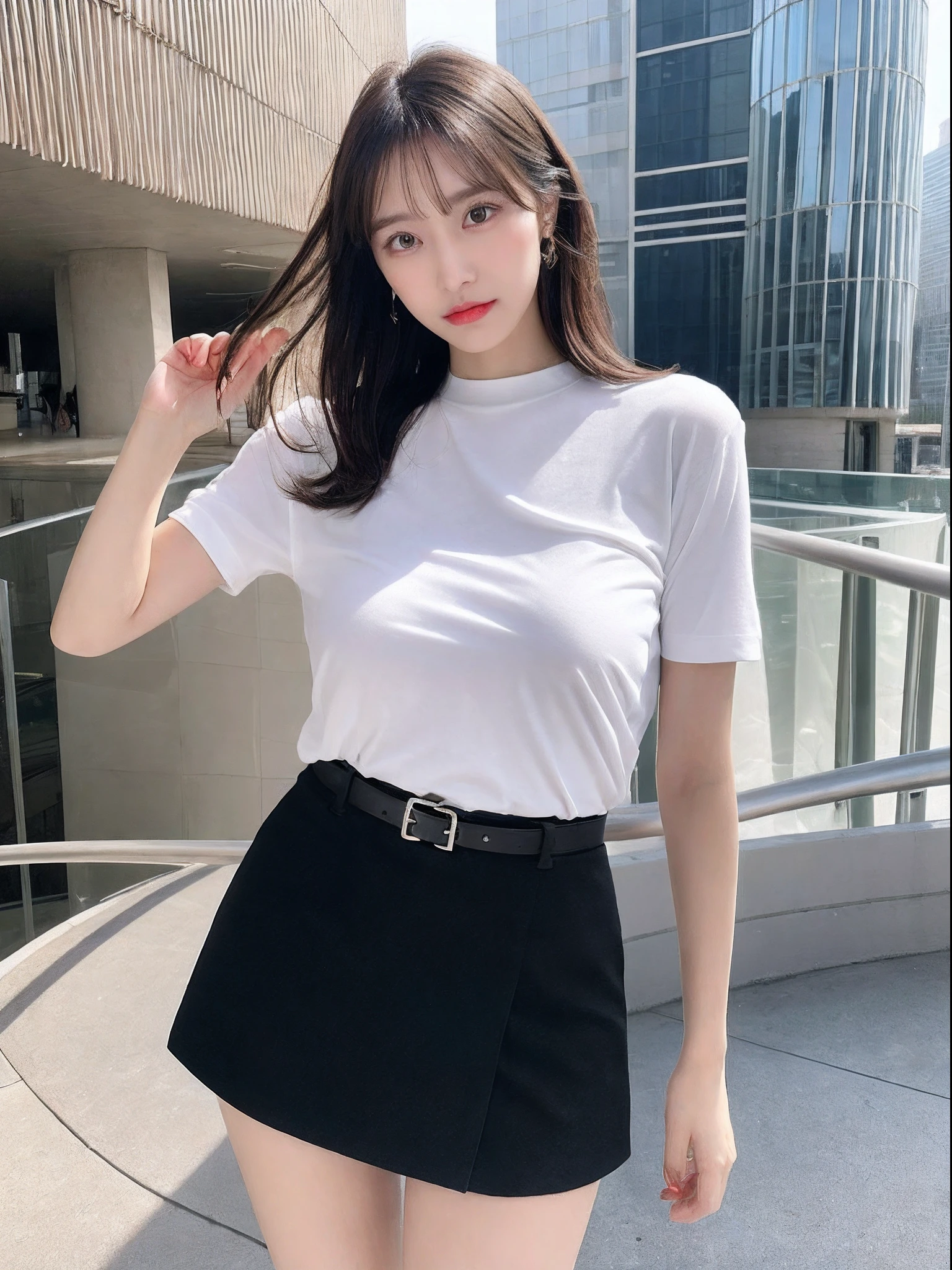 Black Skirt sit Horizontal angle