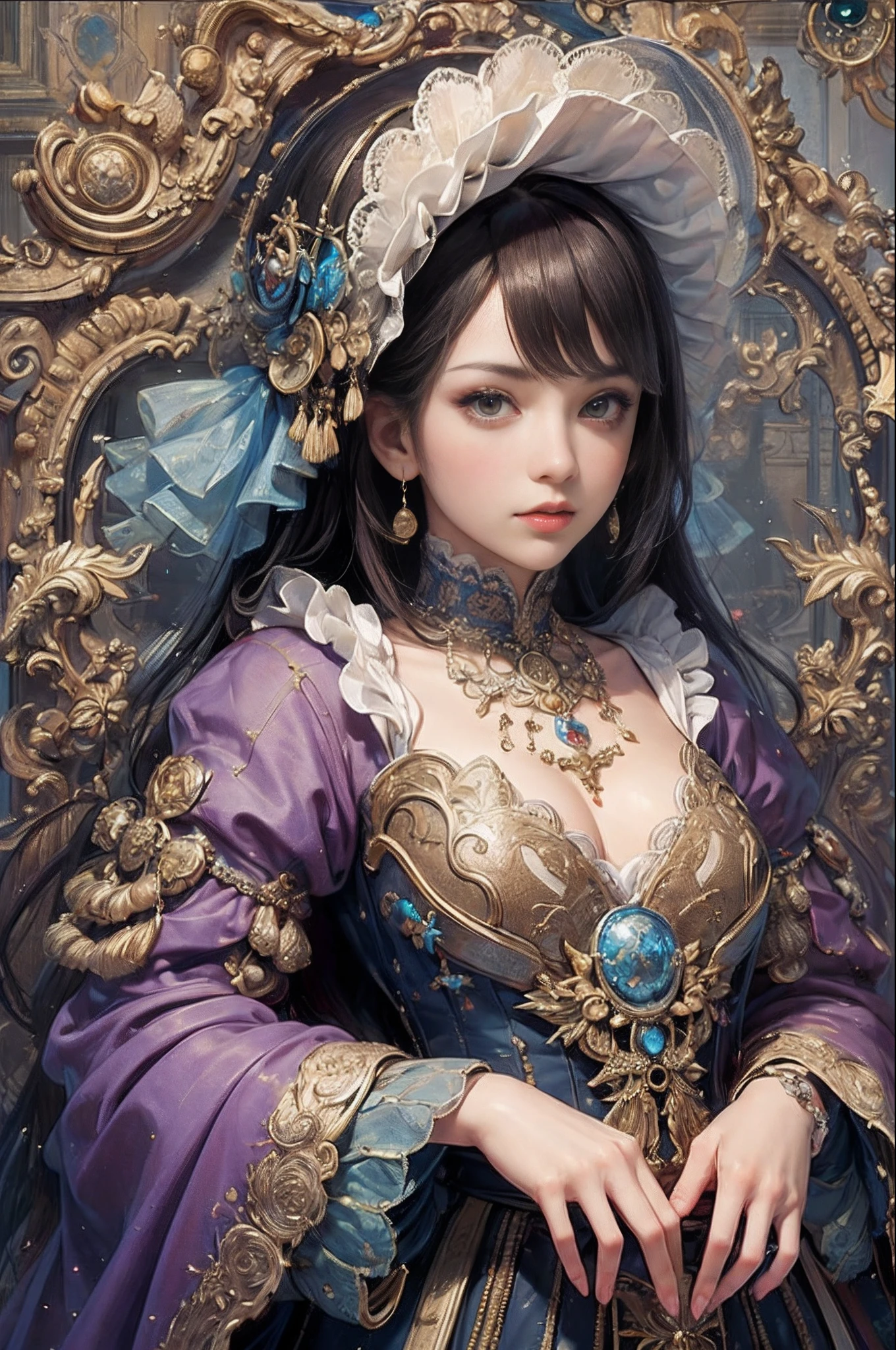 (masutepiece, of the highest quality, Best Quality, Official art, Beautiful and aesthetic:1.2), (1girl in), Extremely detailed,(Fractal Art:1.3),Colorful,Highest detail.