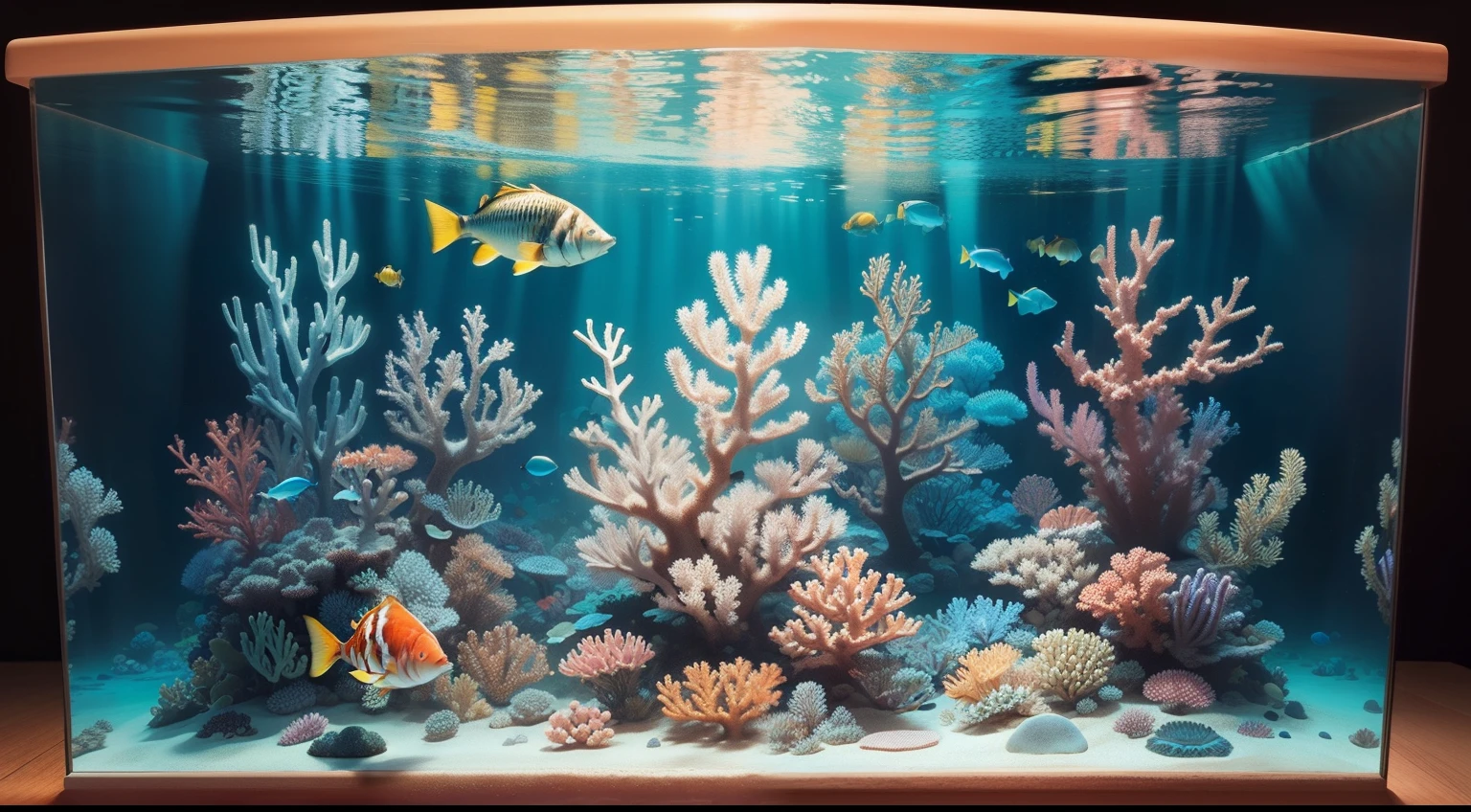"High quality, masterpiece, underwater, coral reef, fish."