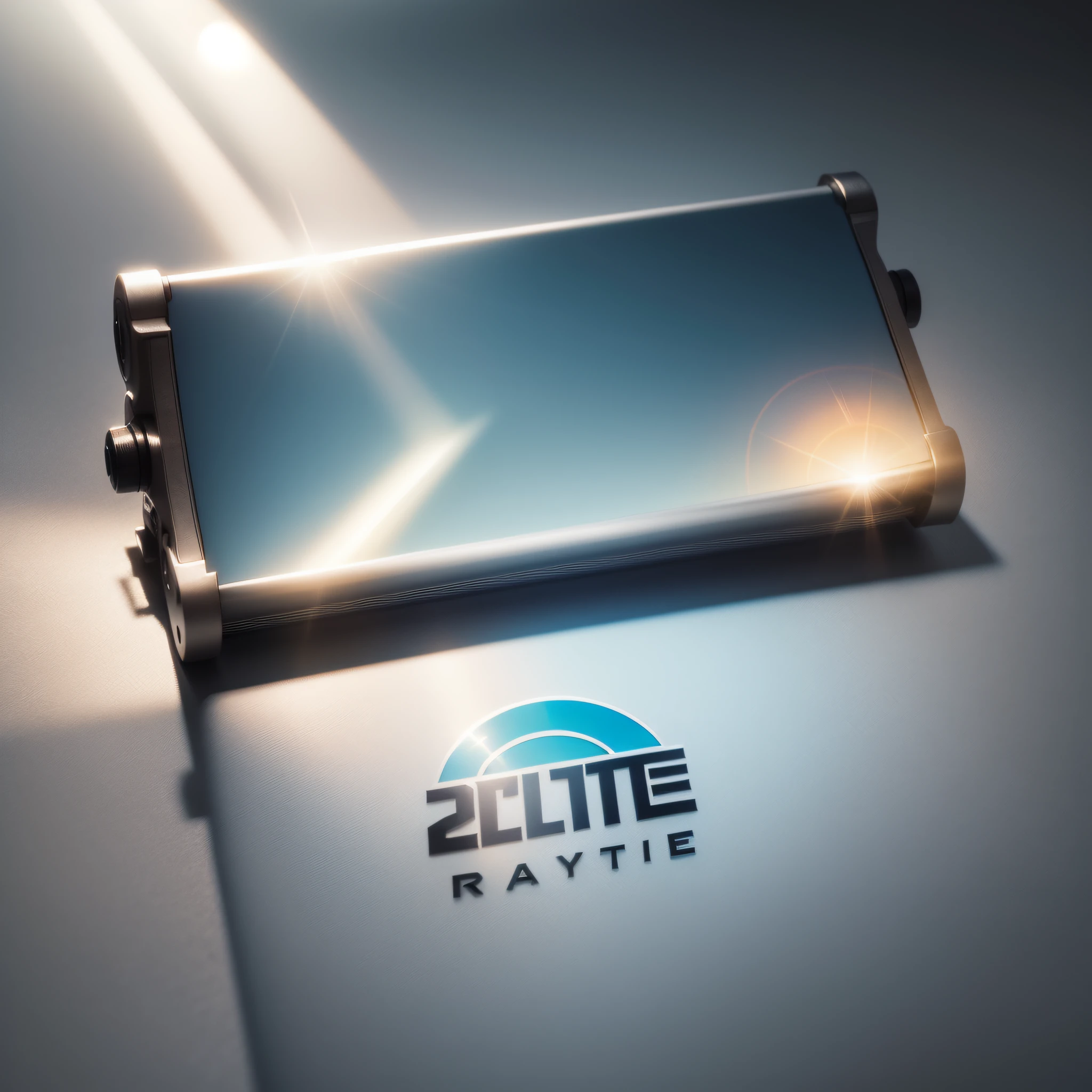 Simple logo，Soljette rays，Film，media，solid color backdrop