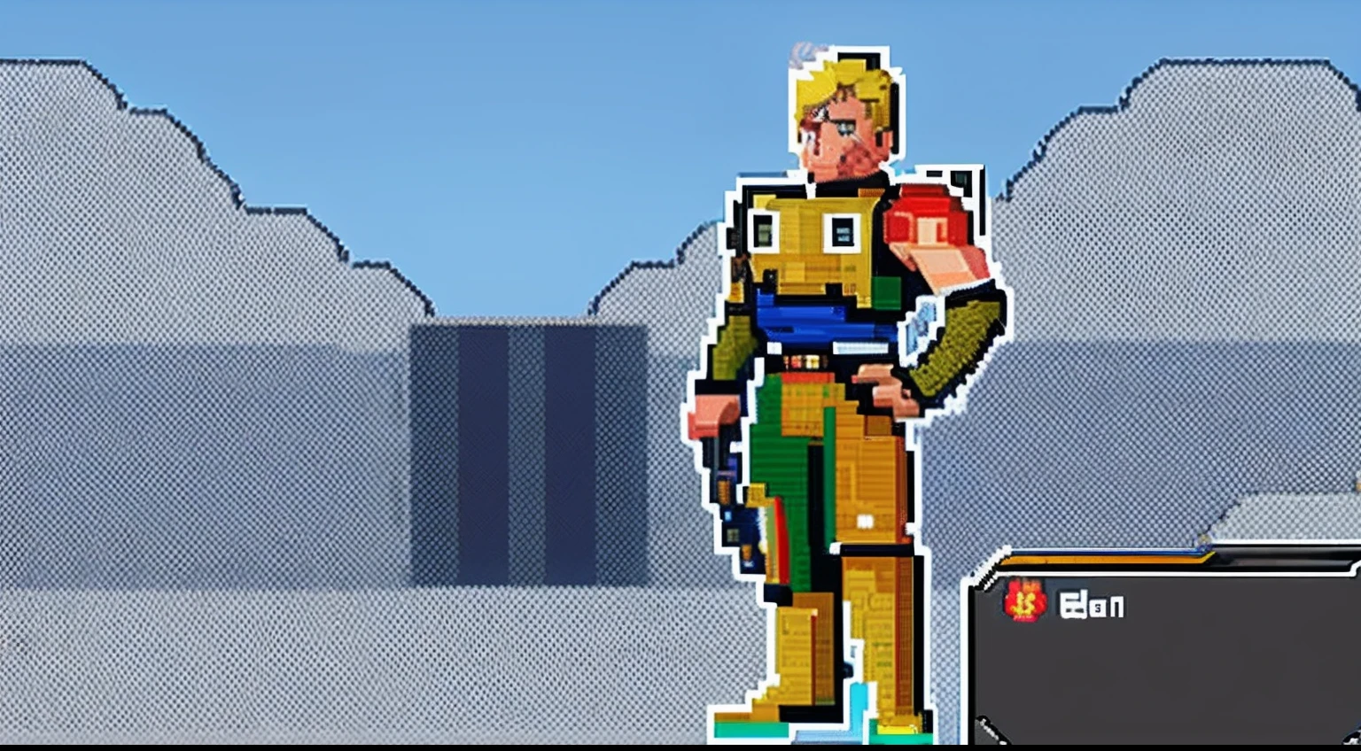 pixel game,character design,Sci-fi suit,Warrior with a laser gun, Pixel art #pixelart