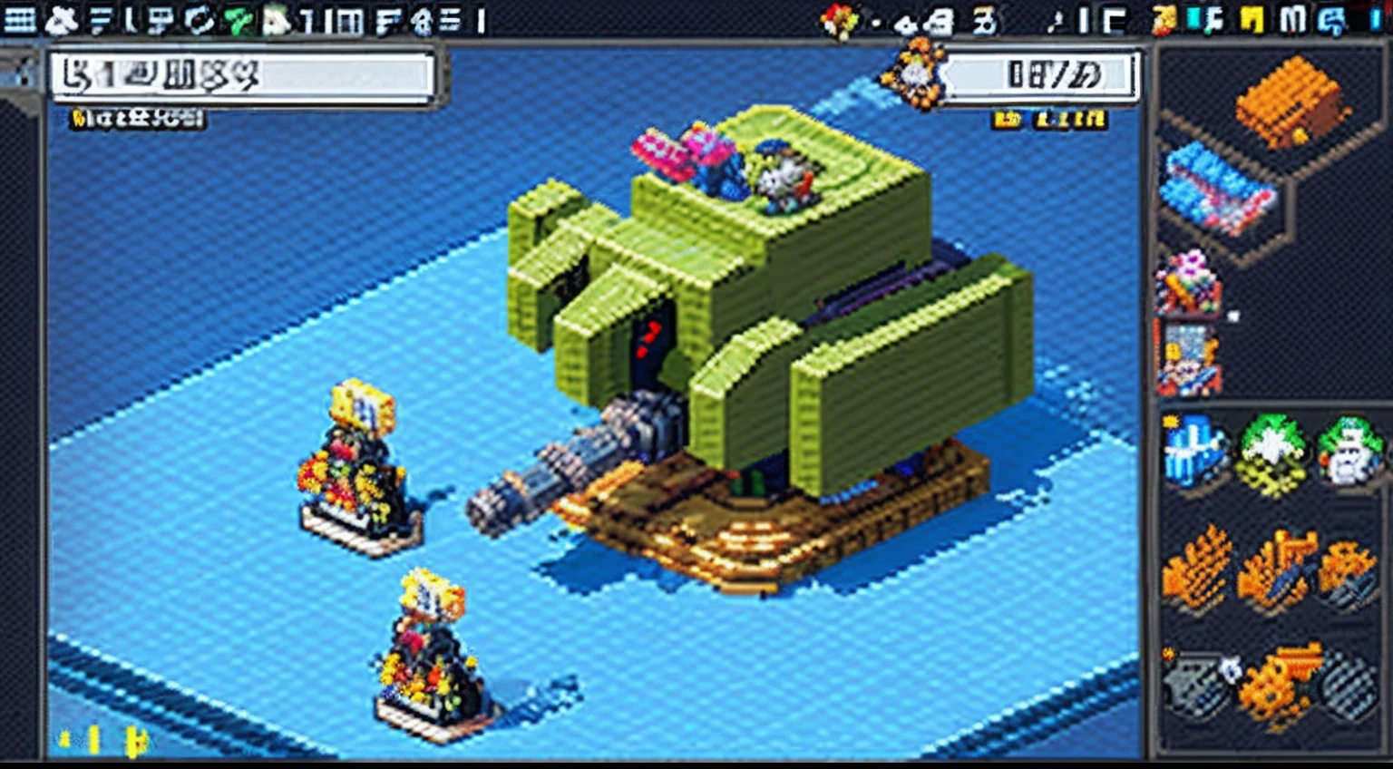 pixel game,character design,super mecha,All kinds of artillery, Pixel art #pixelart