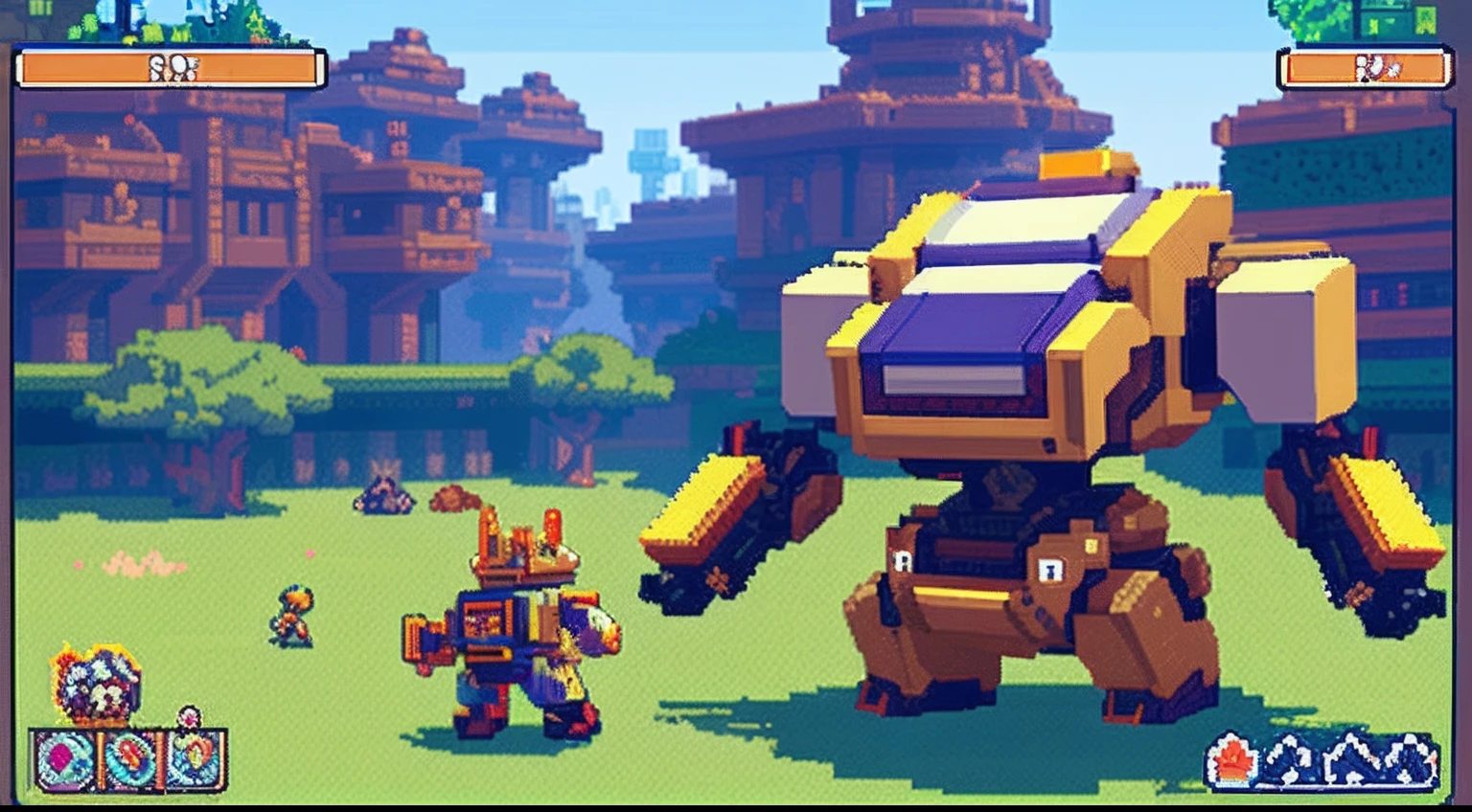 pixel game,character design,super mecha,All kinds of artillery, Pixel art #pixelart