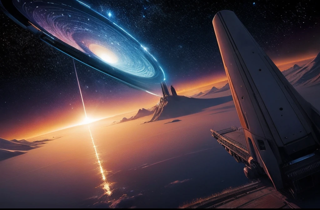 interstellar travel, by Galaxy Express, scenery --auto