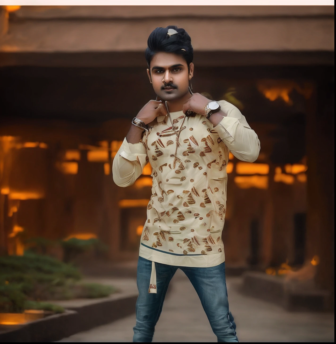 Chenge backgraund best quality hear don't Chenge my face full HD  real phoography, 16K